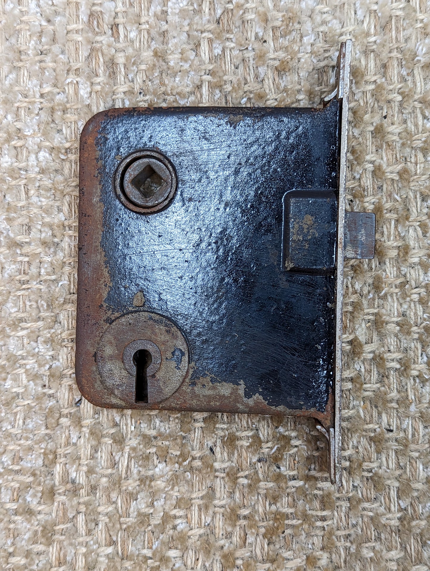 Antique Interior Mortise Lock Door Hardware #14 C With Key