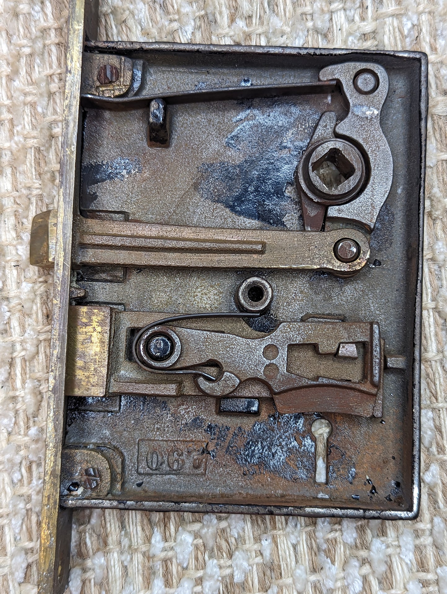 Antique Interior Mortise Lock Door Hardware #067 With Key