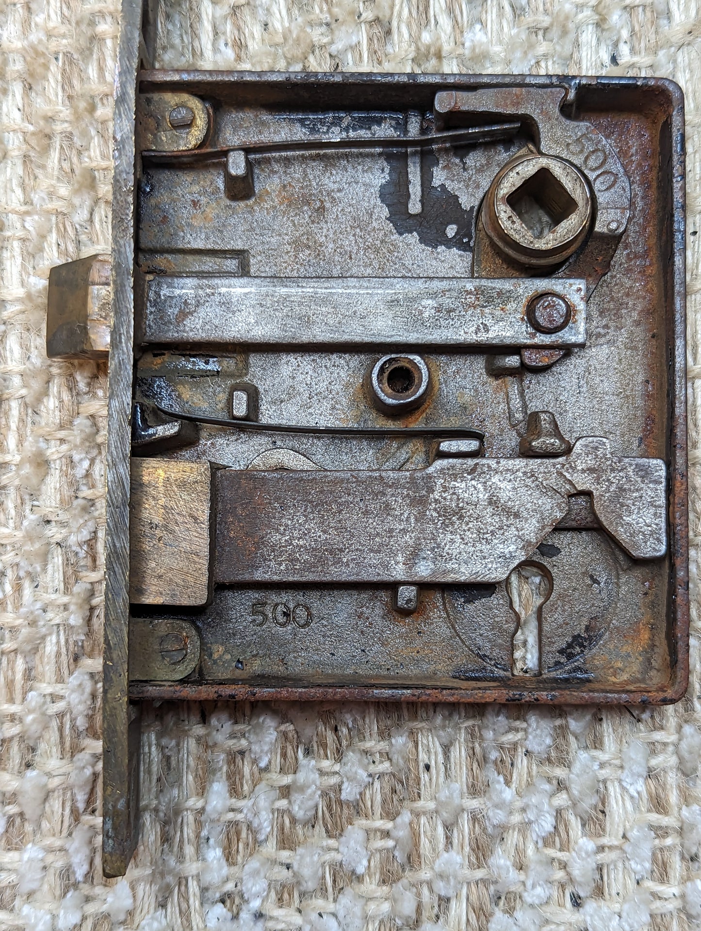 Antique F.G.I & Co. Interior Mortise Lock Door Hardware #500 With Key