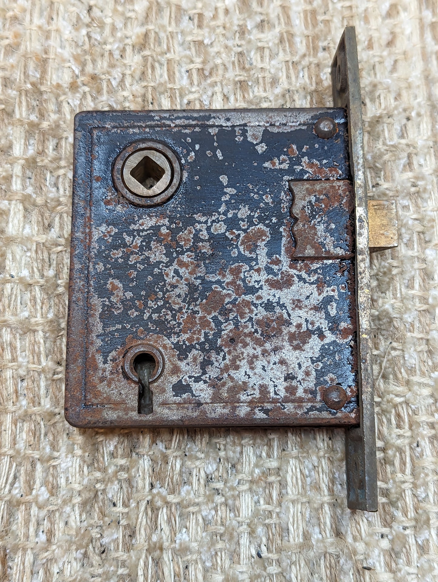 Antique F.G.I & Co. Interior Mortise Lock Door Hardware #500 With Key