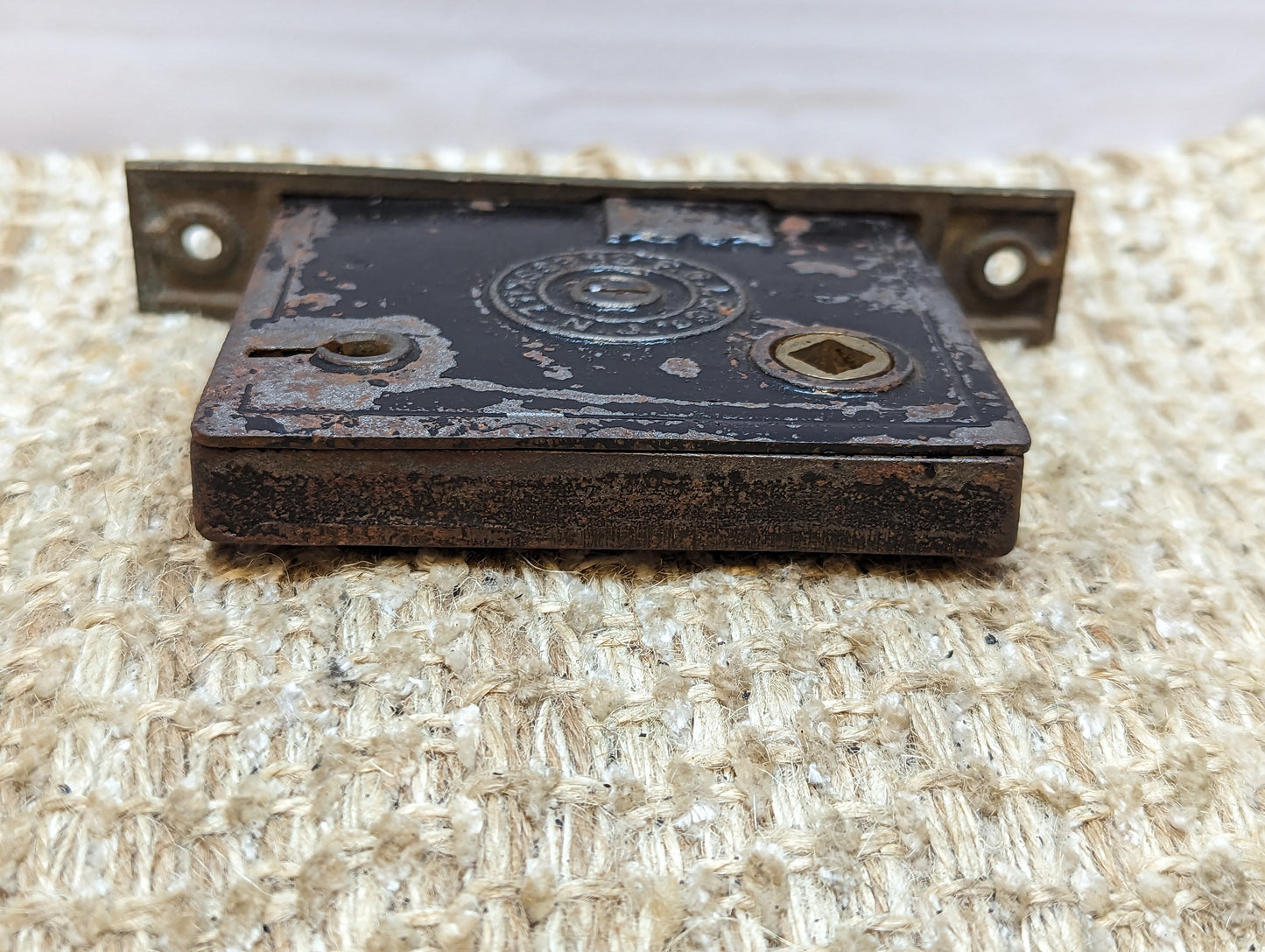 Antique F.G.I & Co. Interior Mortise Lock Door Hardware #500 With Key
