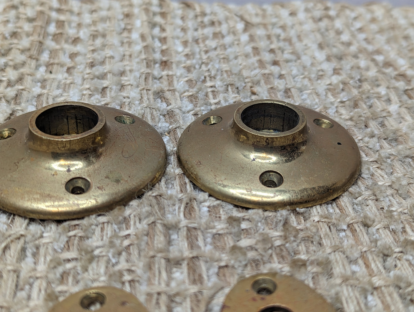 Antique RHCo. Mortise Lock #1201 1/2, Strike Plate, Key Hole Covers, Door Knobs and Rosettes Set W/Key