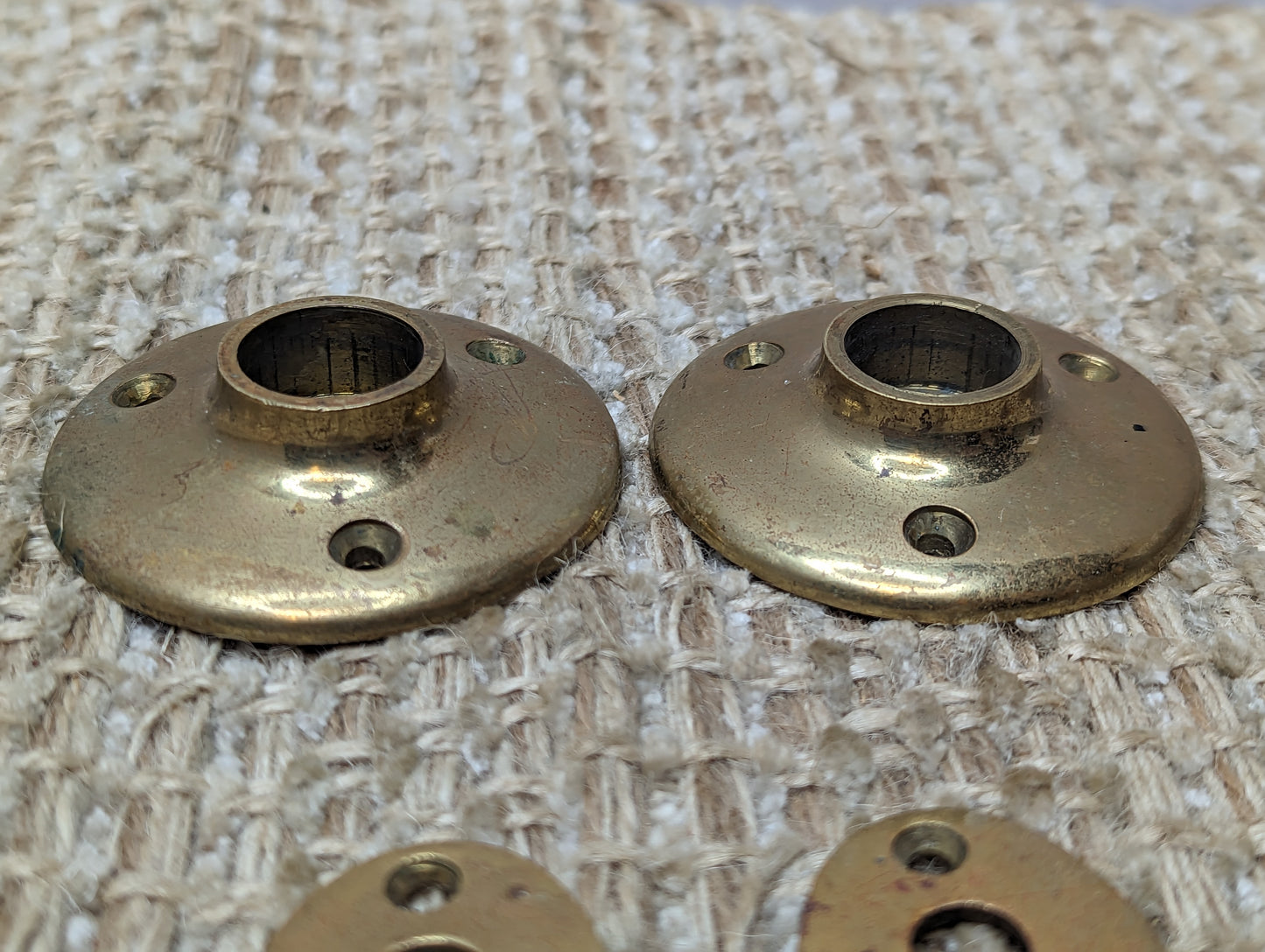 Antique RHCo. Mortise Lock #1201 1/2, Strike Plate, Key Hole Covers, Door Knobs and Rosettes Set W/Key