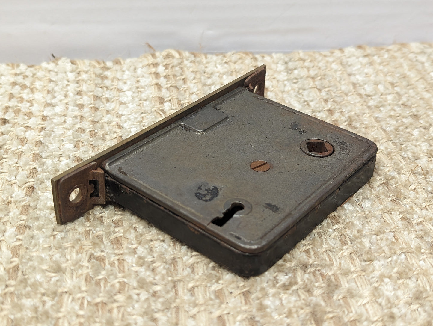 Antique Interior Mortise Lock Door Hardware #1-2-3 With Key