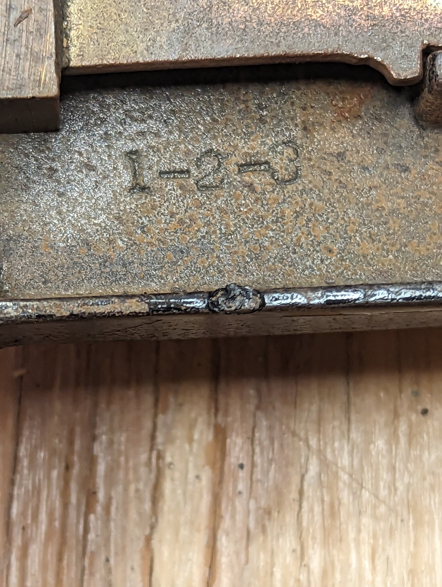 Antique Interior Mortise Lock Door Hardware #1-2-3 With Key