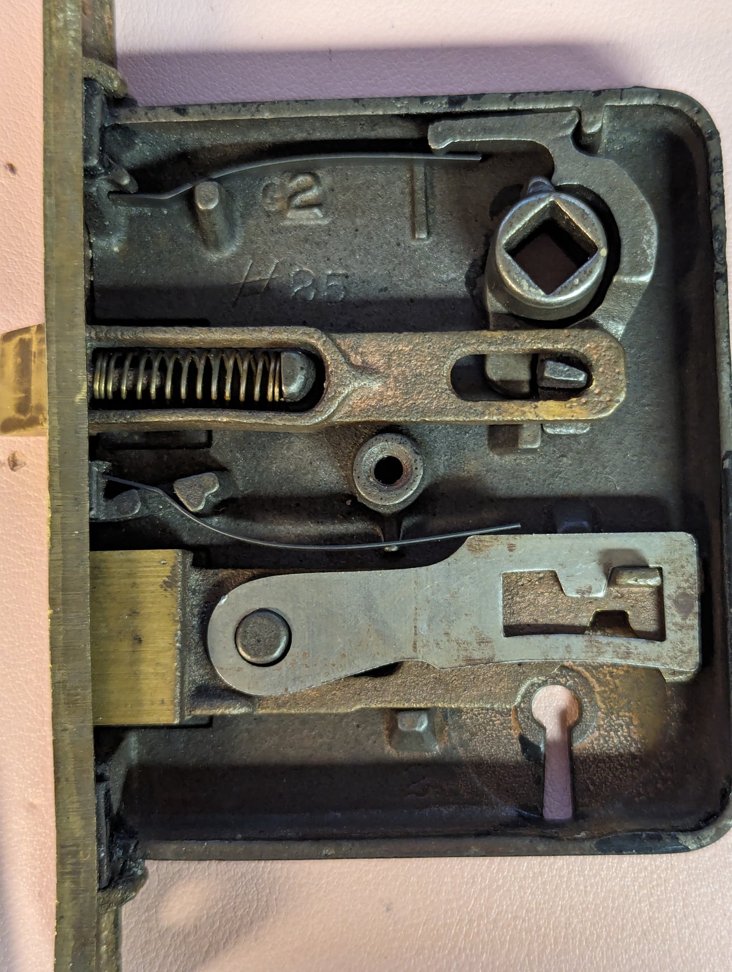 Antique Interior Mortise Lock Door Hardware #25 With Key