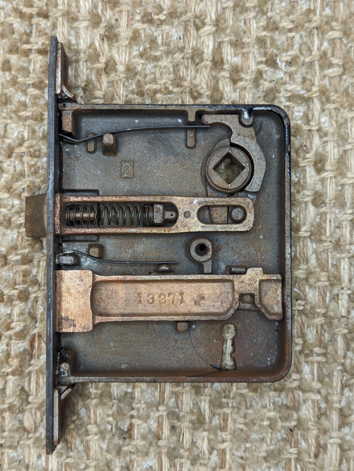 Antique Interior Mortise Lock Door Hardware #2 With Key