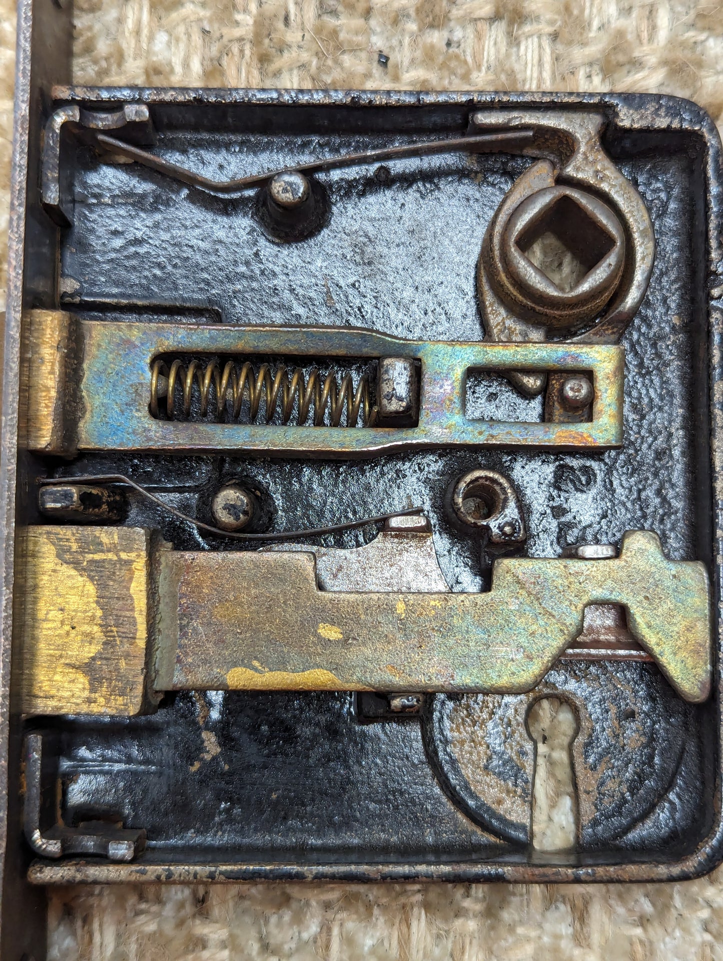 Antique Interior Mortise Lock Door Hardware #Y.2.3 With Key