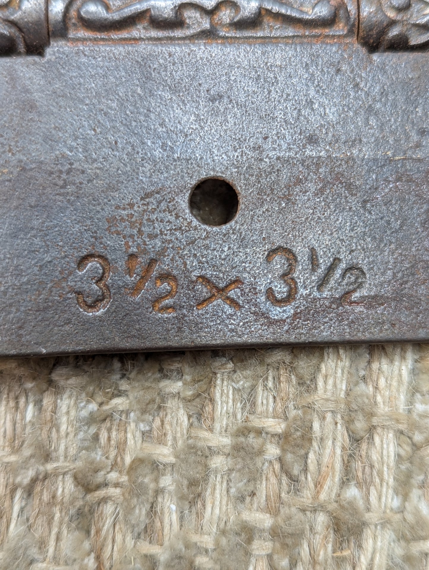 Antique 3 1/2" x 3 1/2" Steeple Tip Door Hinge Original Cast Iron Hardware Sold Individually