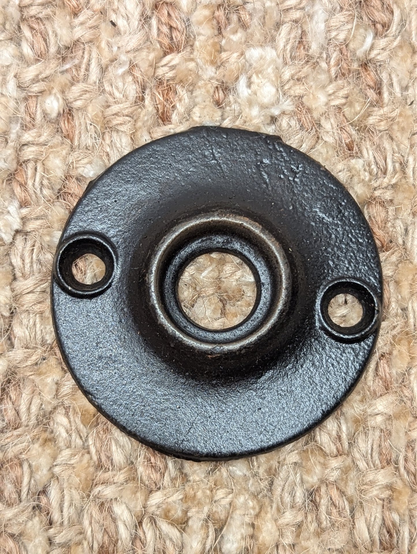1 15/16" Antique Cast Iron Rosette Escutcheon For Door Knob