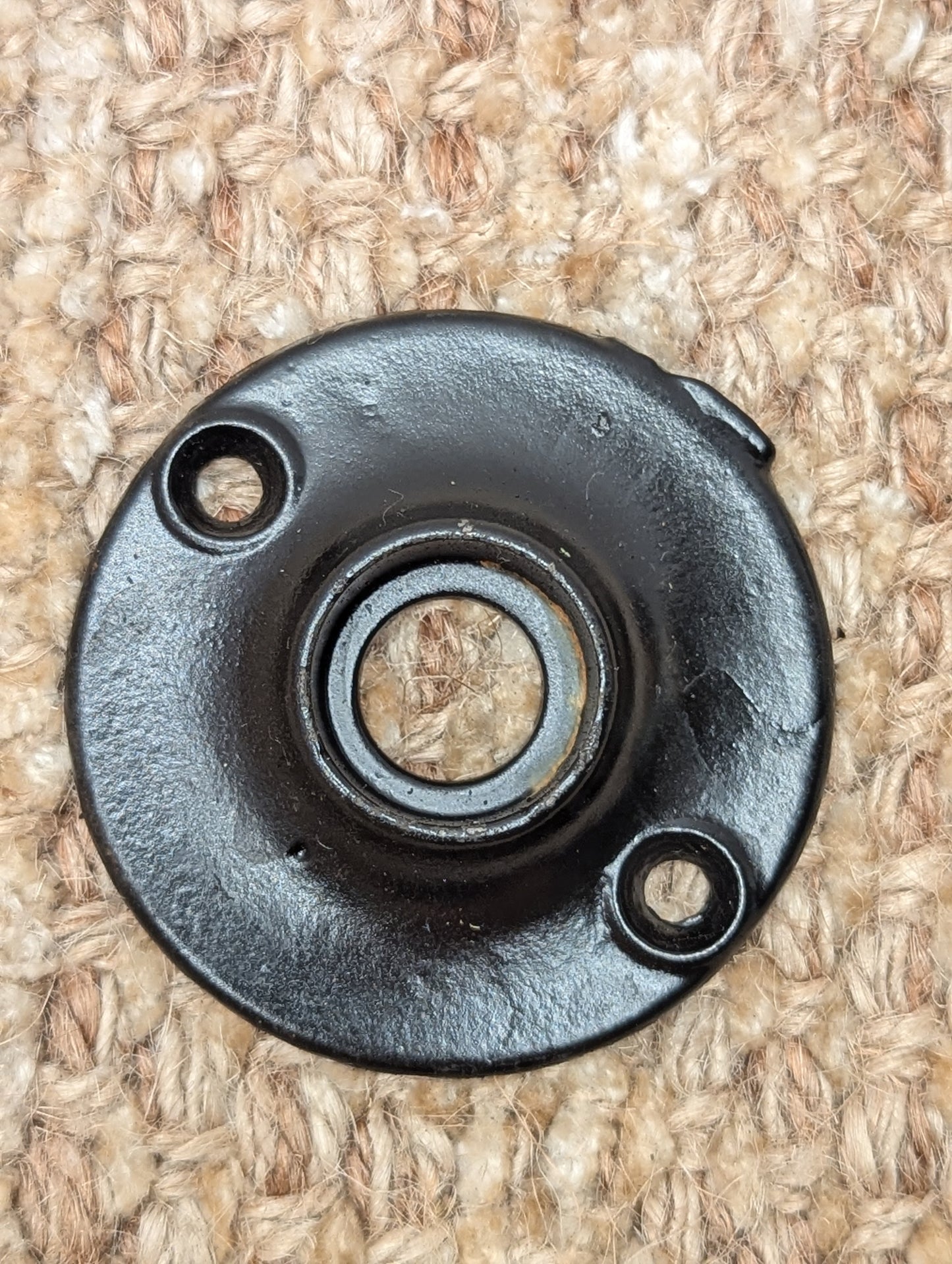 1 15/16" Antique Cast Iron Rosette Escutcheon For Door Knob