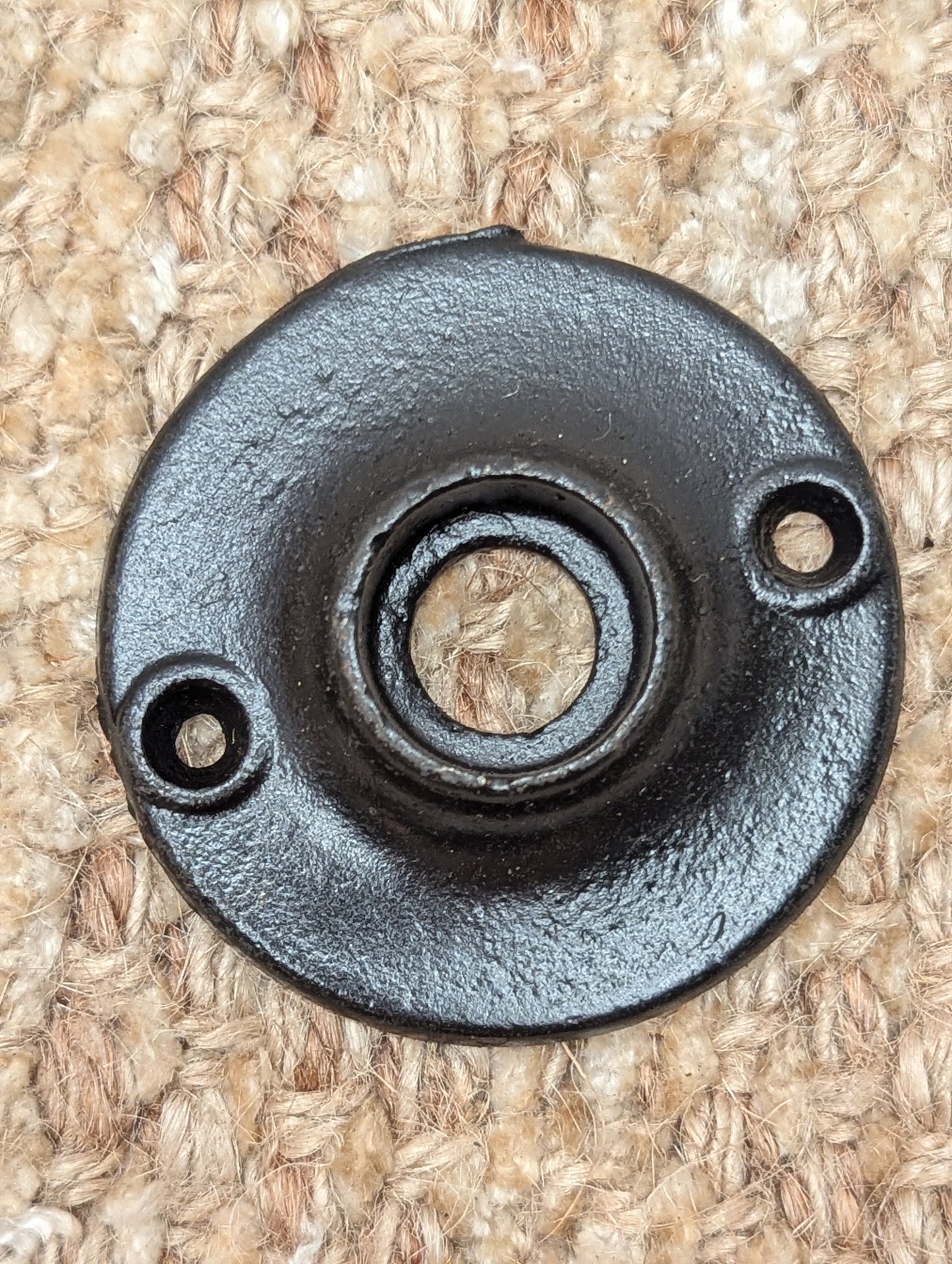 1 15/16" Antique Cast Iron Rosette Escutcheon For Door Knob