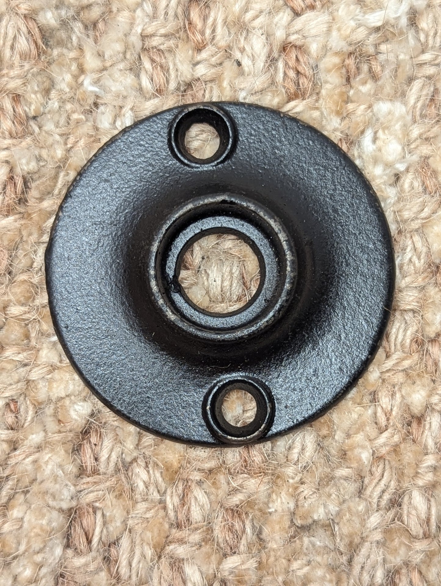 1 15/16" Antique Cast Iron Rosette Escutcheon For Door Knob
