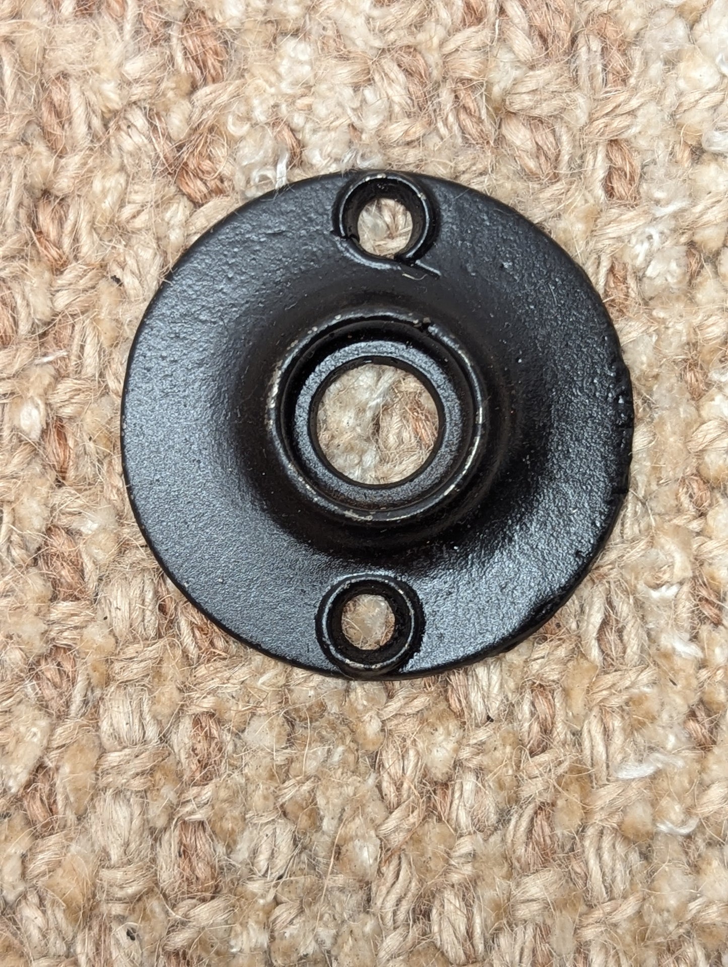 1 15/16" Antique Cast Iron Rosette Escutcheon For Door Knob