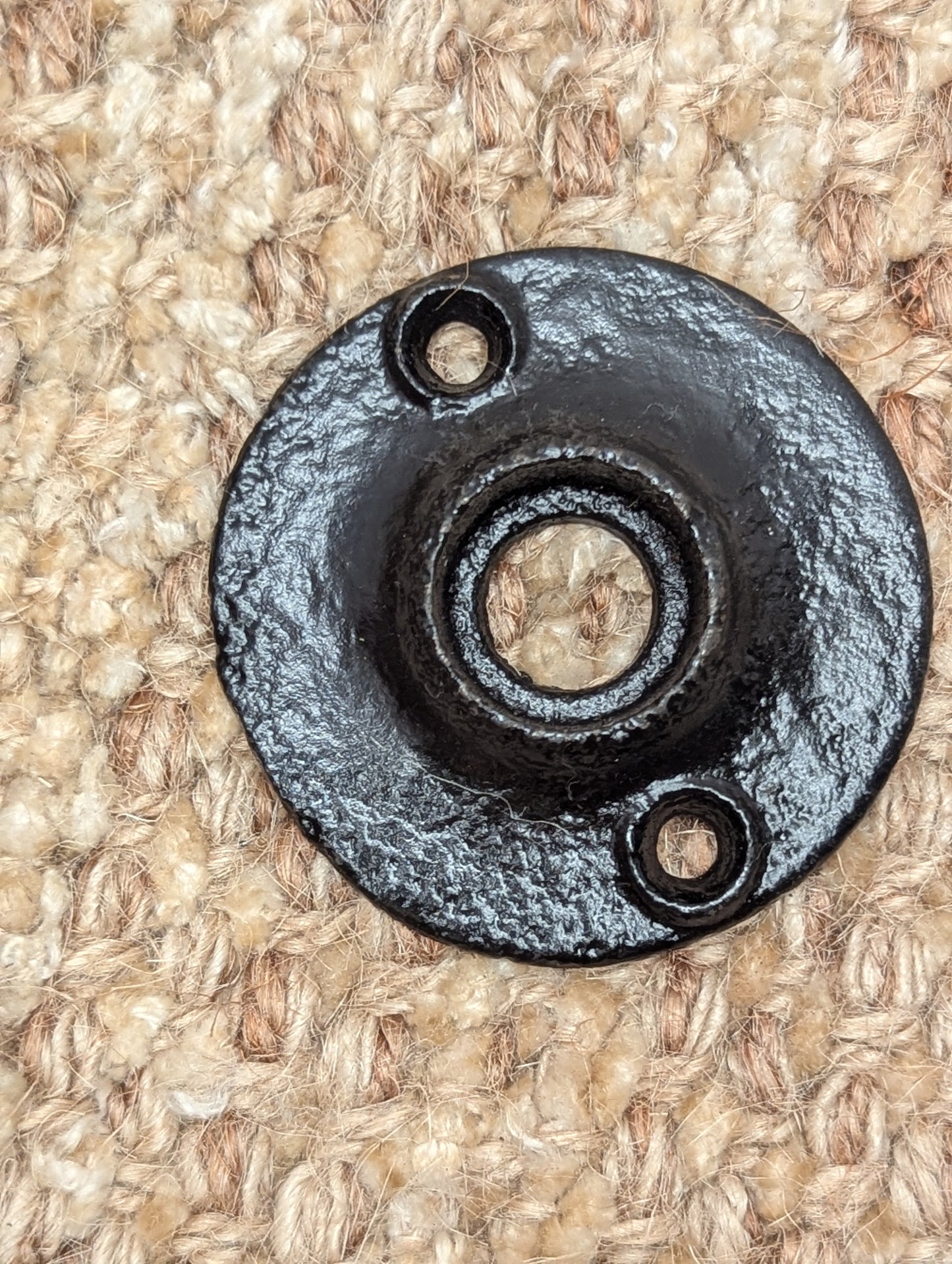 1 15/16" Antique Cast Iron Rosette Escutcheon For Door Knob