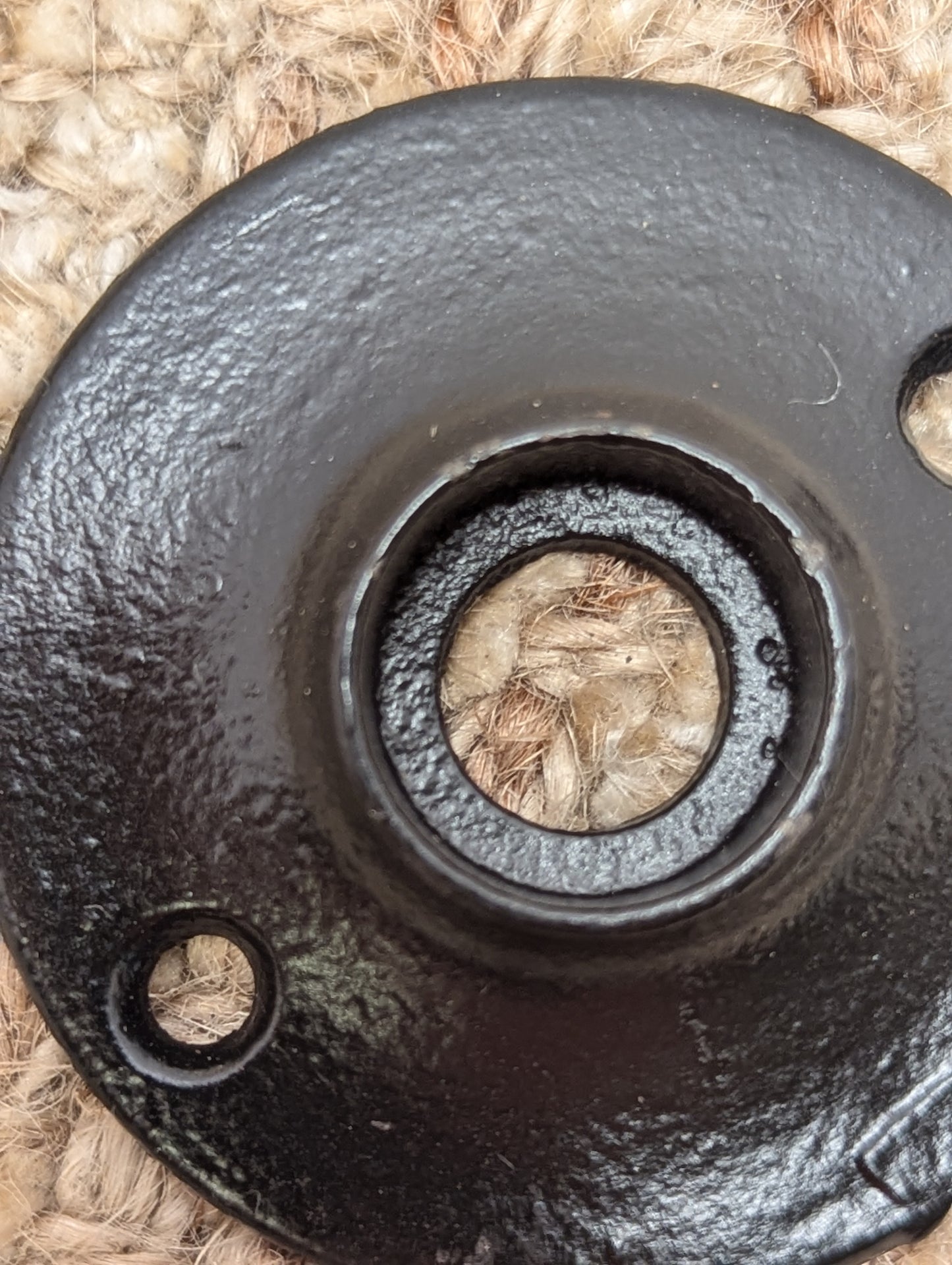 1 15/16" Antique Cast Iron Rosette Escutcheon For Door Knob