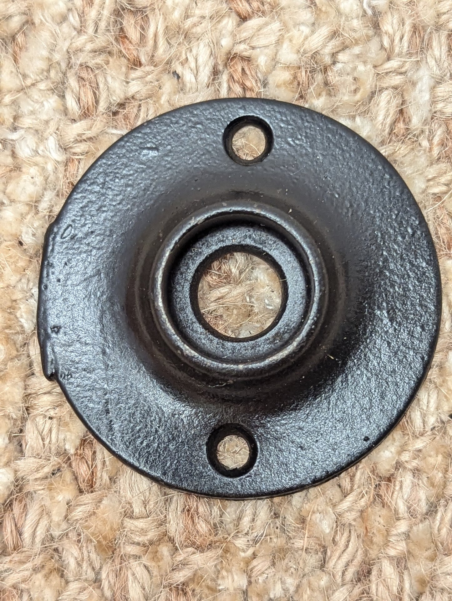 1 15/16" Antique Cast Iron Rosette Escutcheon For Door Knob