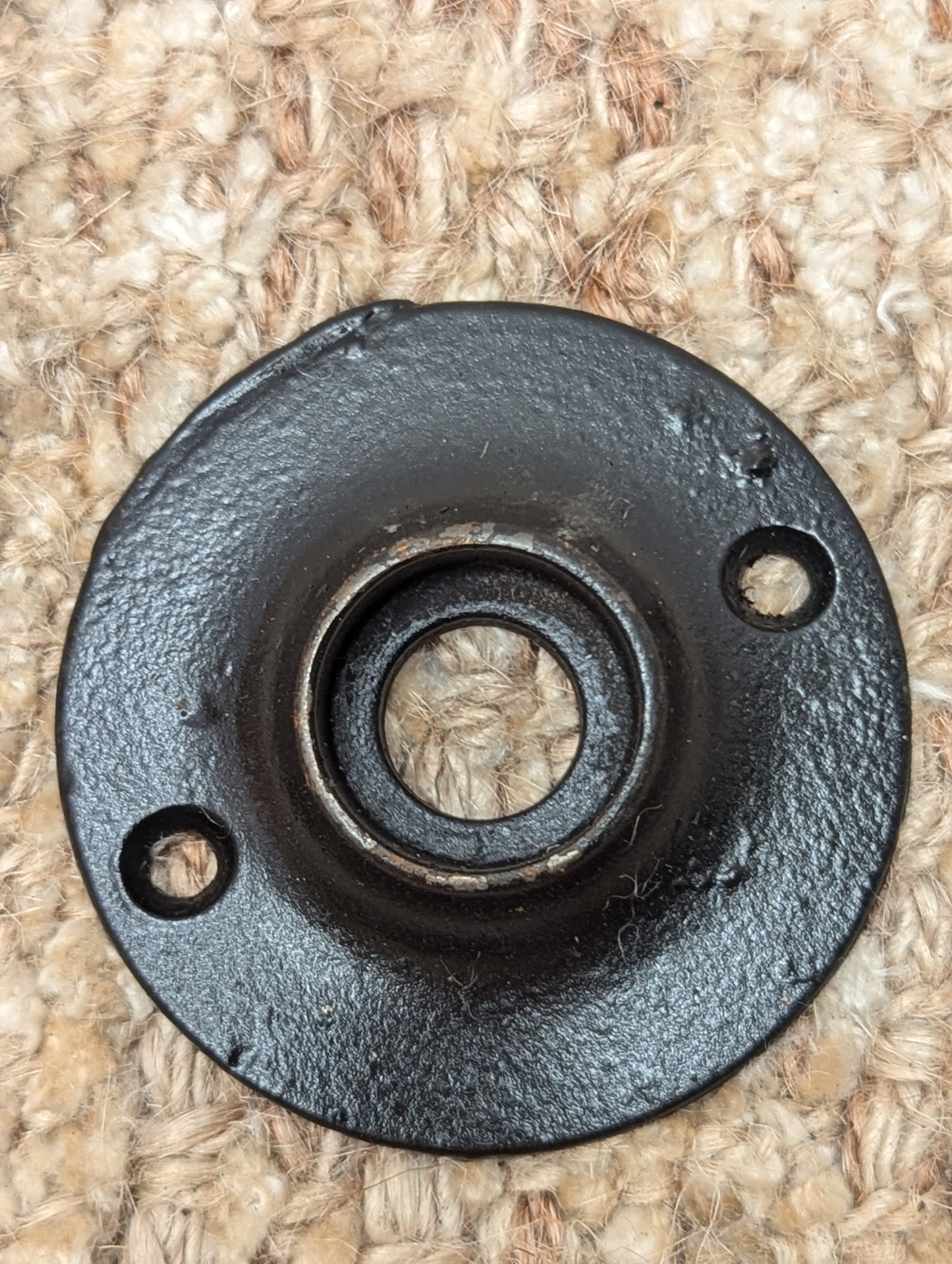 1 15/16" Antique Cast Iron Rosette Escutcheon For Door Knob