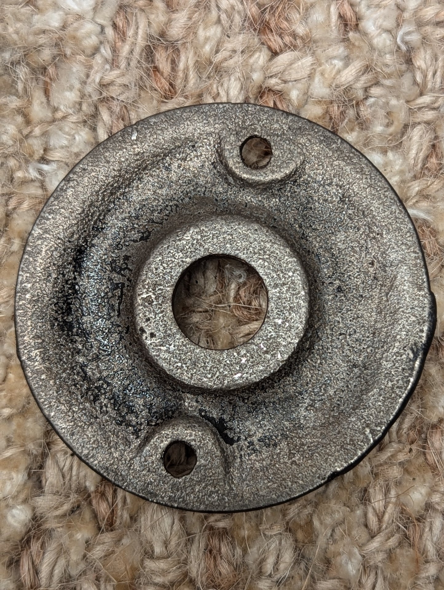 1 15/16" Antique Cast Iron Rosette Escutcheon For Door Knob
