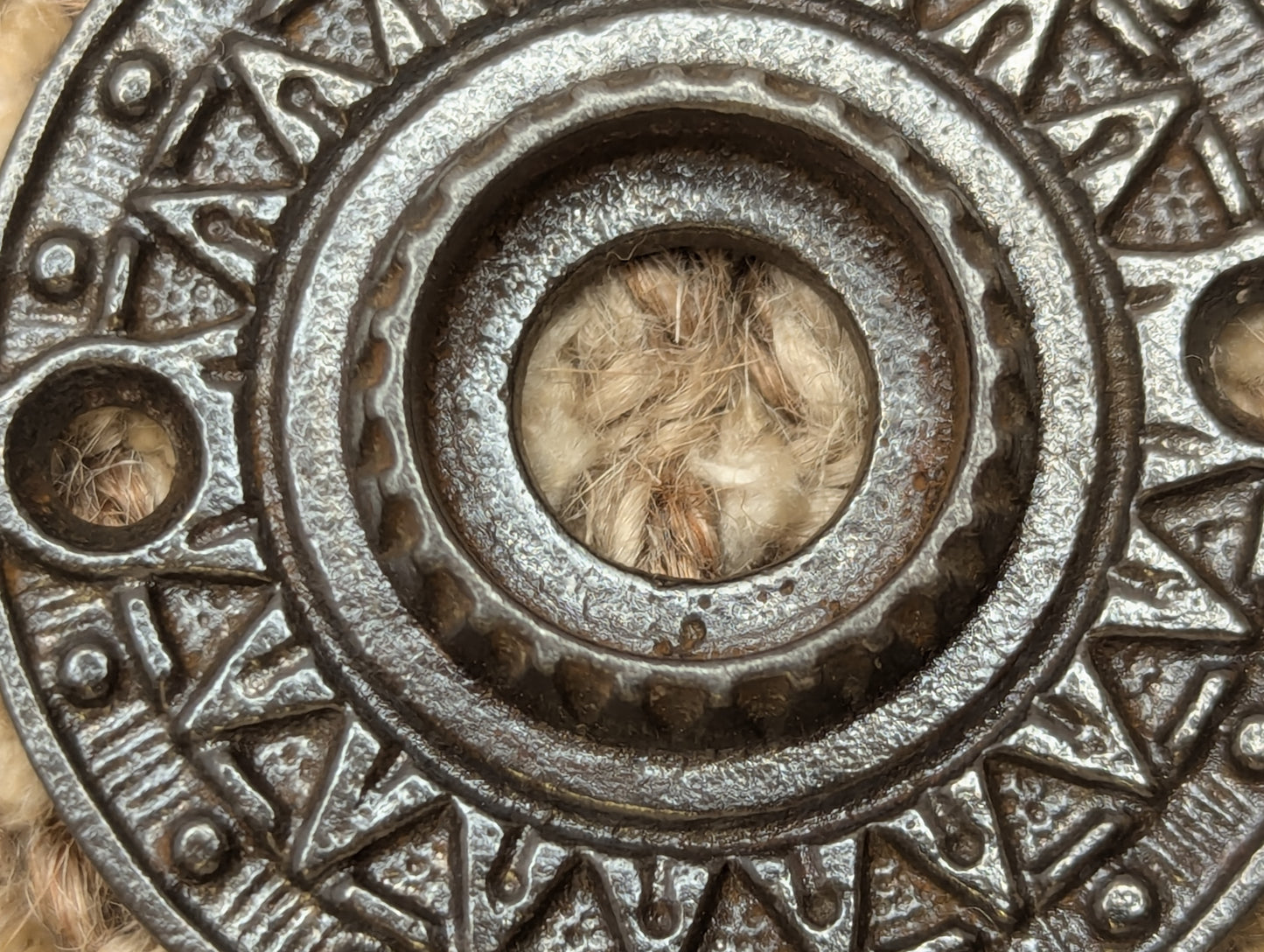 1 7/8" Antique Decorative Cast Iron Rosette Escutcheon For Door Knob