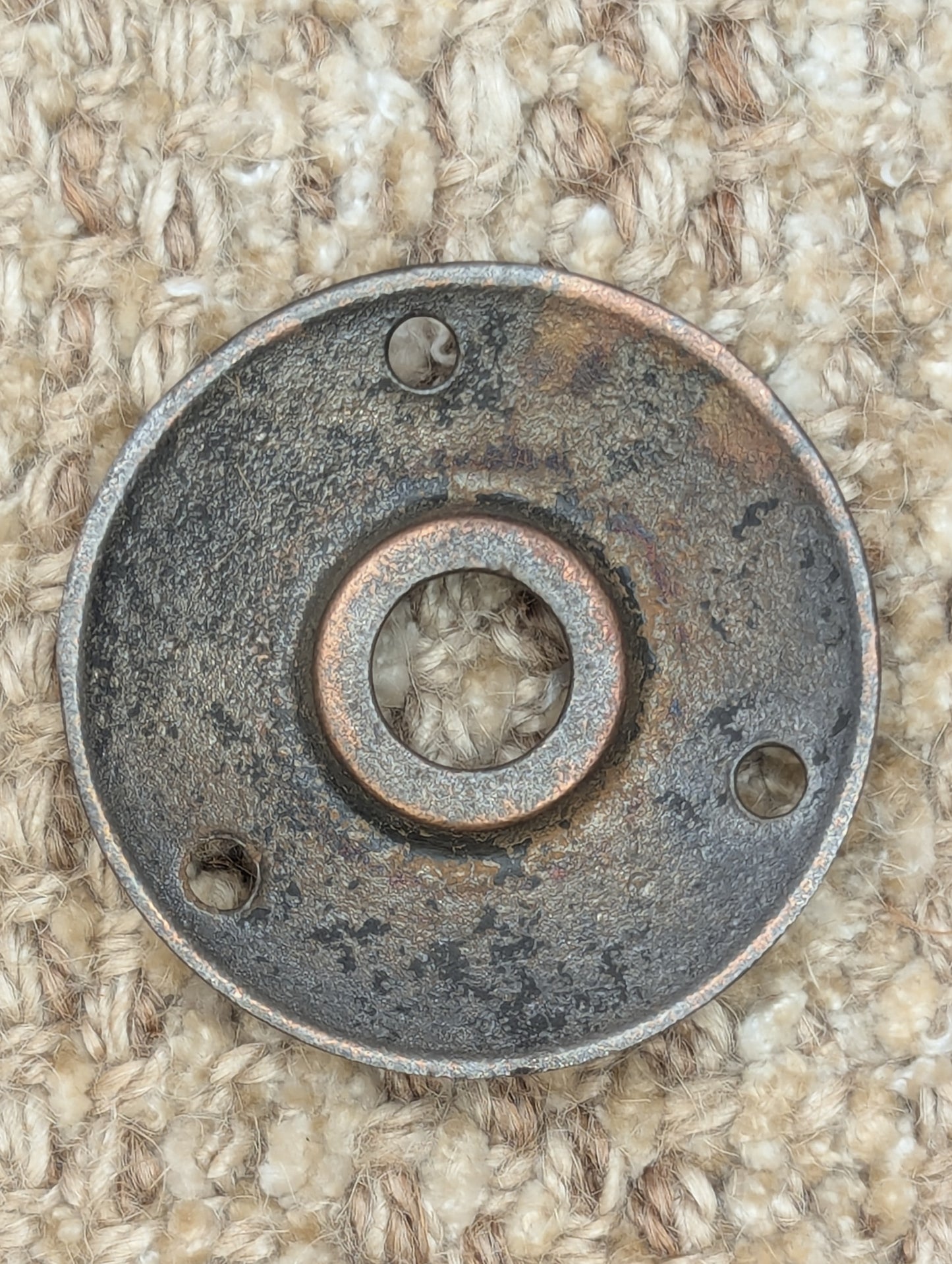 2 1/16" Antique Decorative Cast Iron Rosette Escutcheon For Door Knob