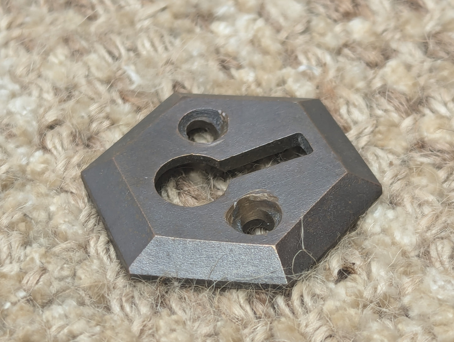 Antique Hexagon Shaped Brass Bronze Key Hole Cover Escutcheon