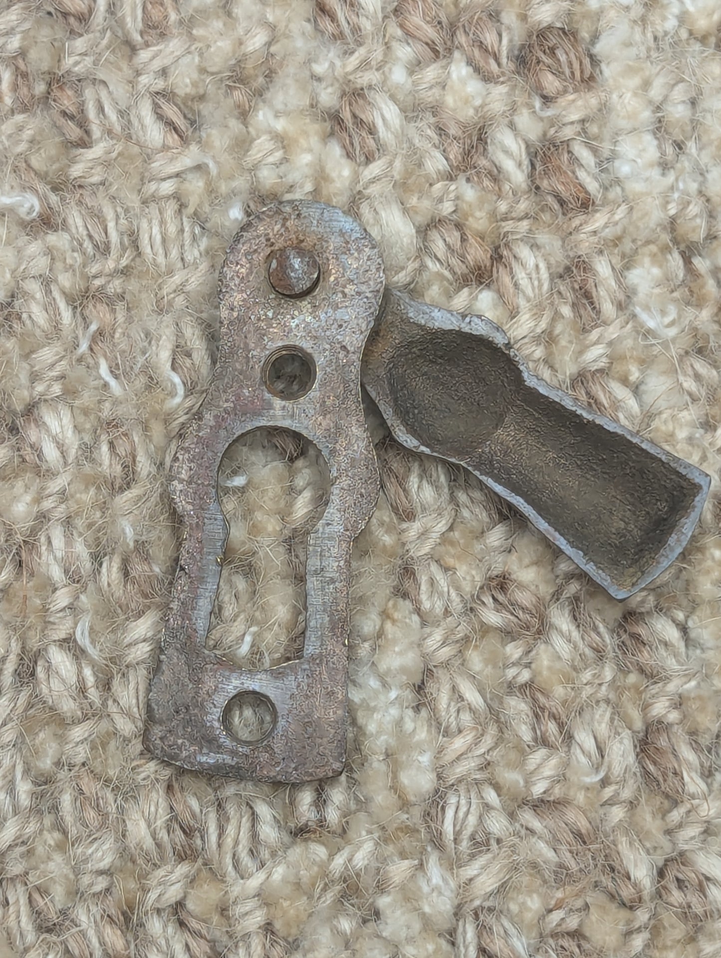 Antique Brass Key Hole Cover Escutcheon With Swinging Cover