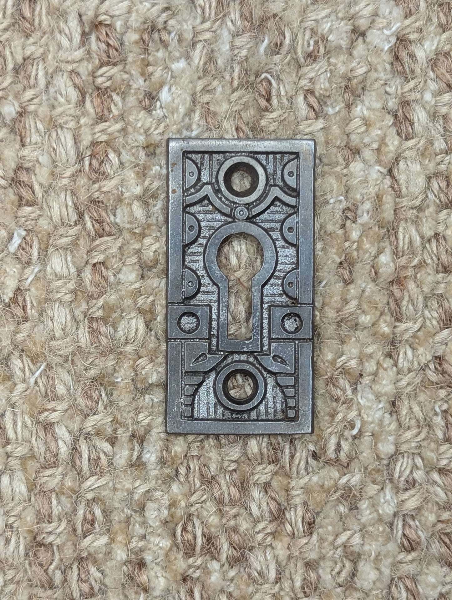 Antique Ornate Cast Iron Key Hole Cover Escutcheon