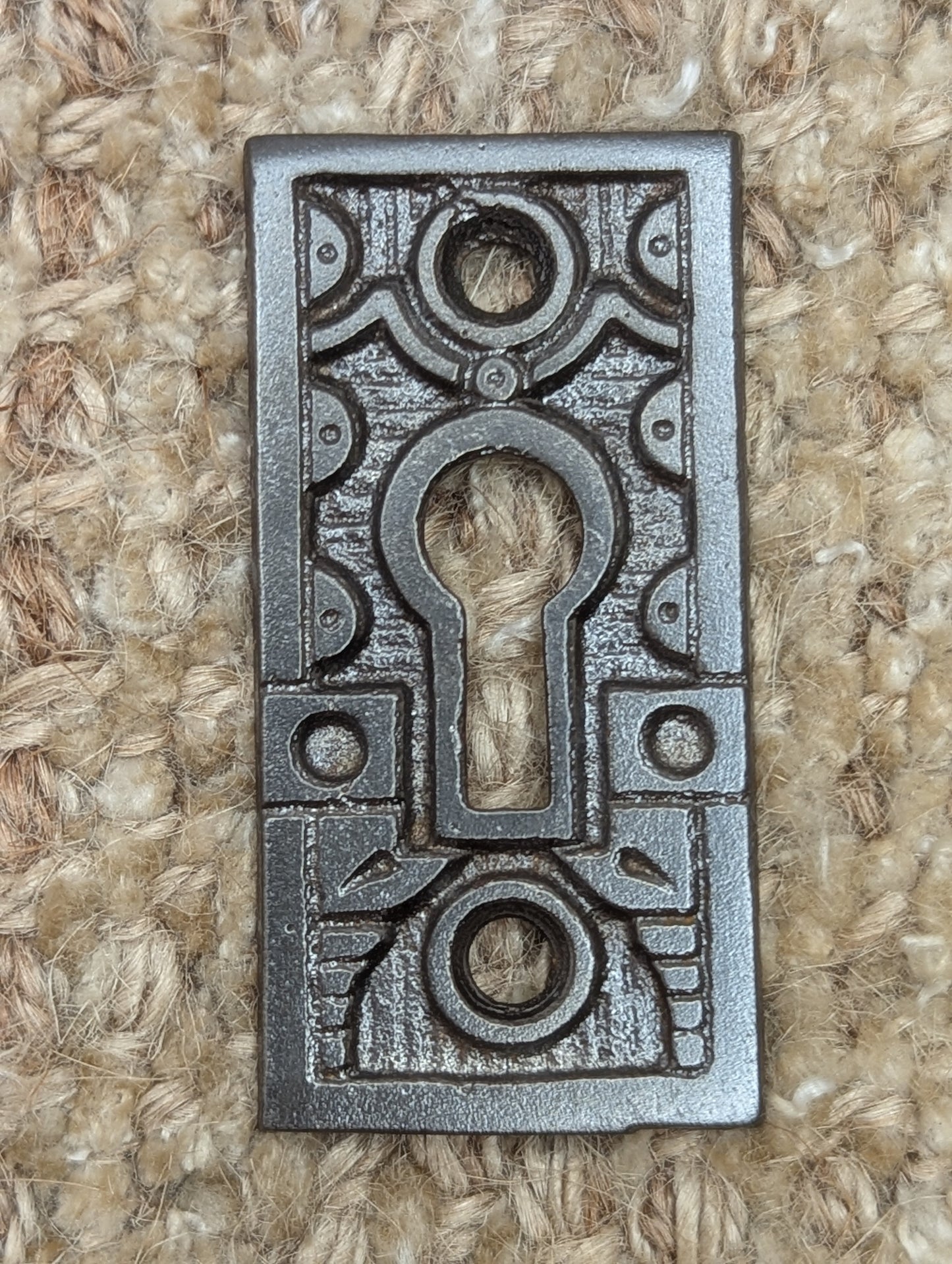 Antique Ornate Cast Iron Key Hole Cover Escutcheon