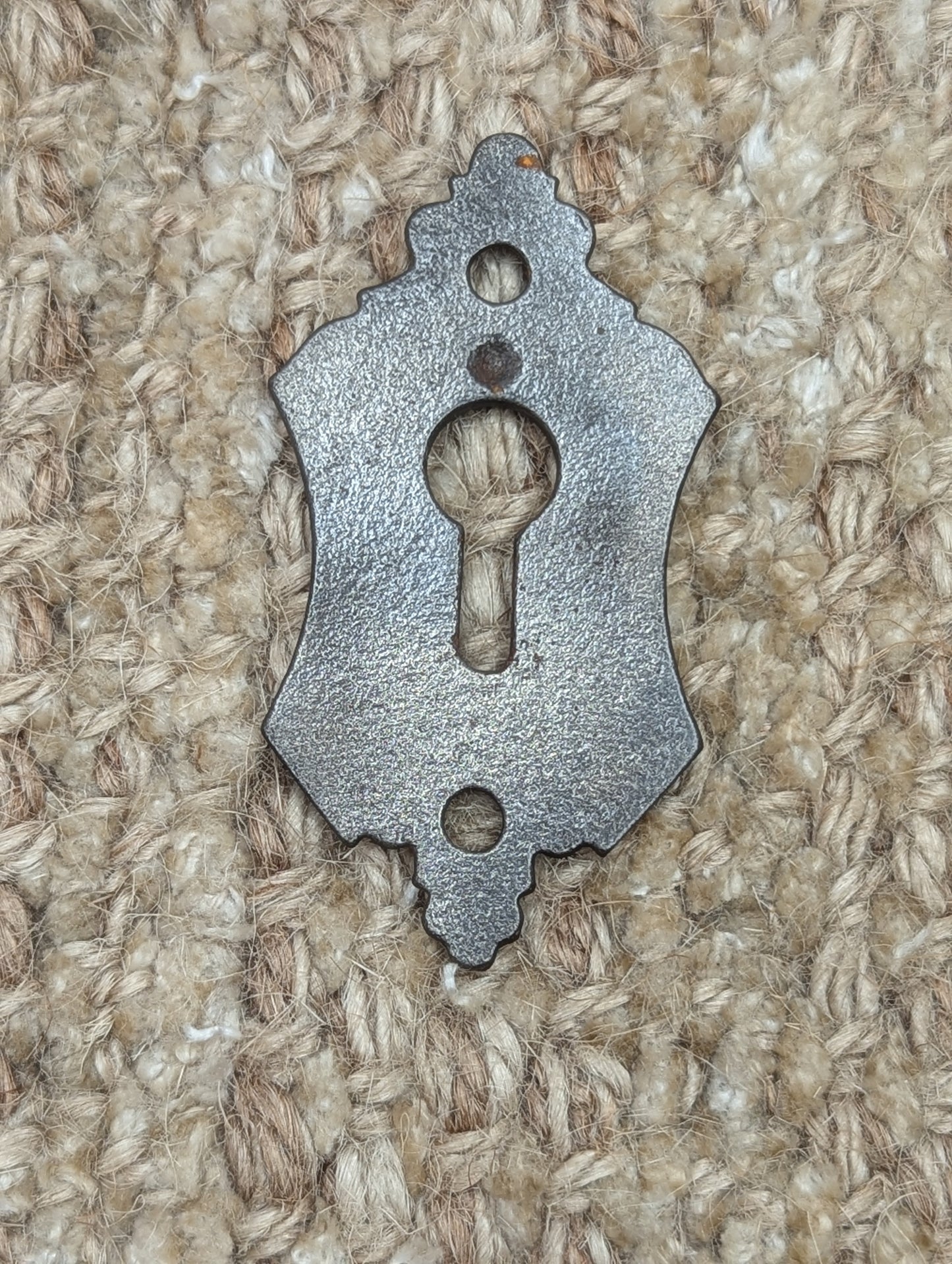 Antique Ornate Cast Iron Key Hole Cover Escutcheon