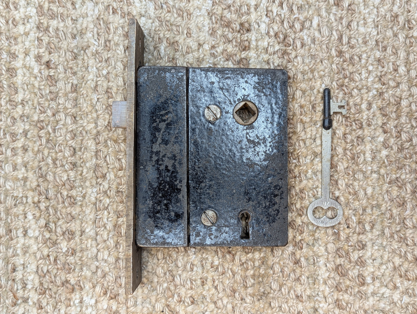 Antique Mortise Lock Door Hardware-SHANNON PHILA With Key