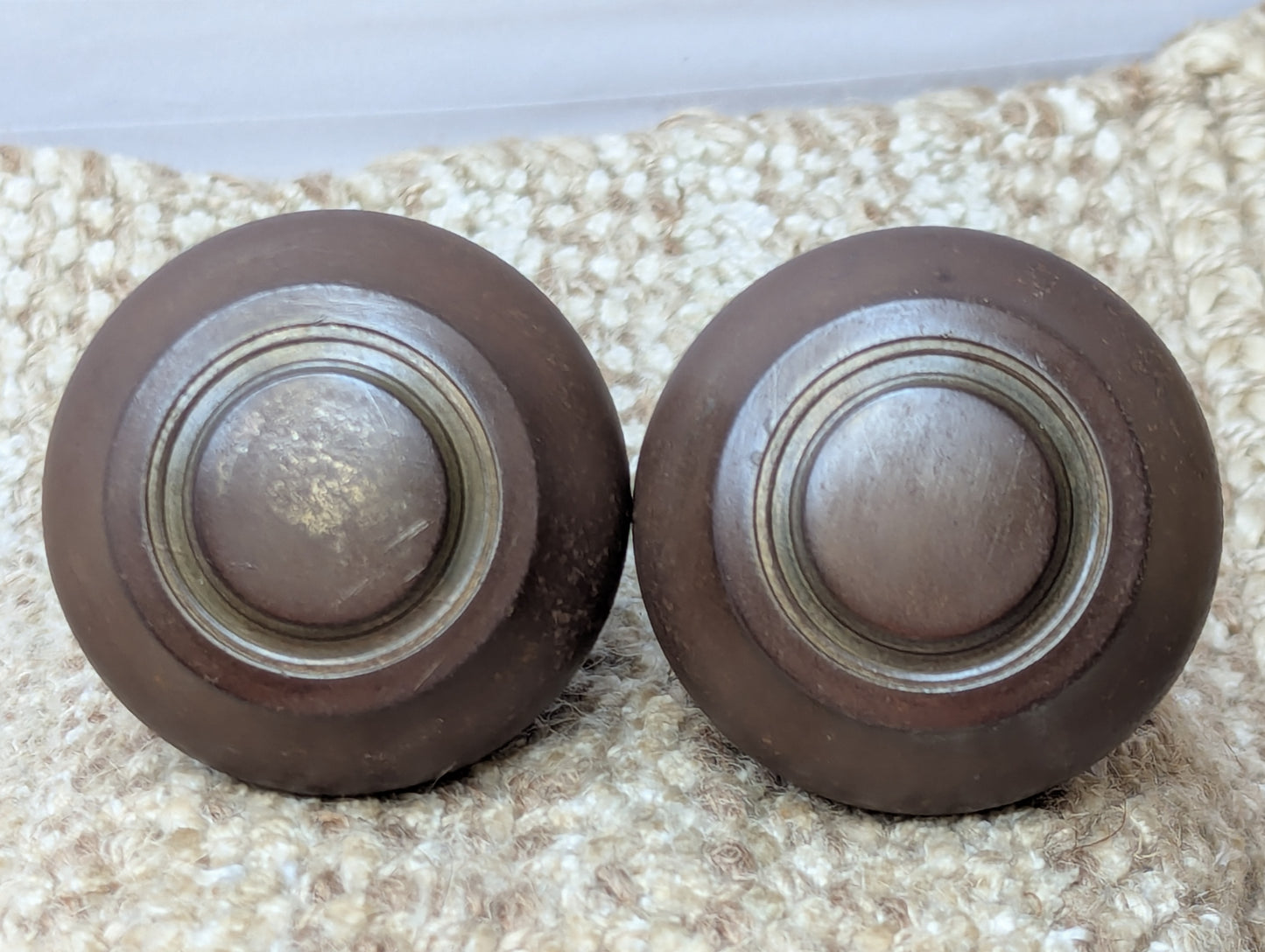 2 1/4" Antique Decorative Stamped Steel Door Knob Set