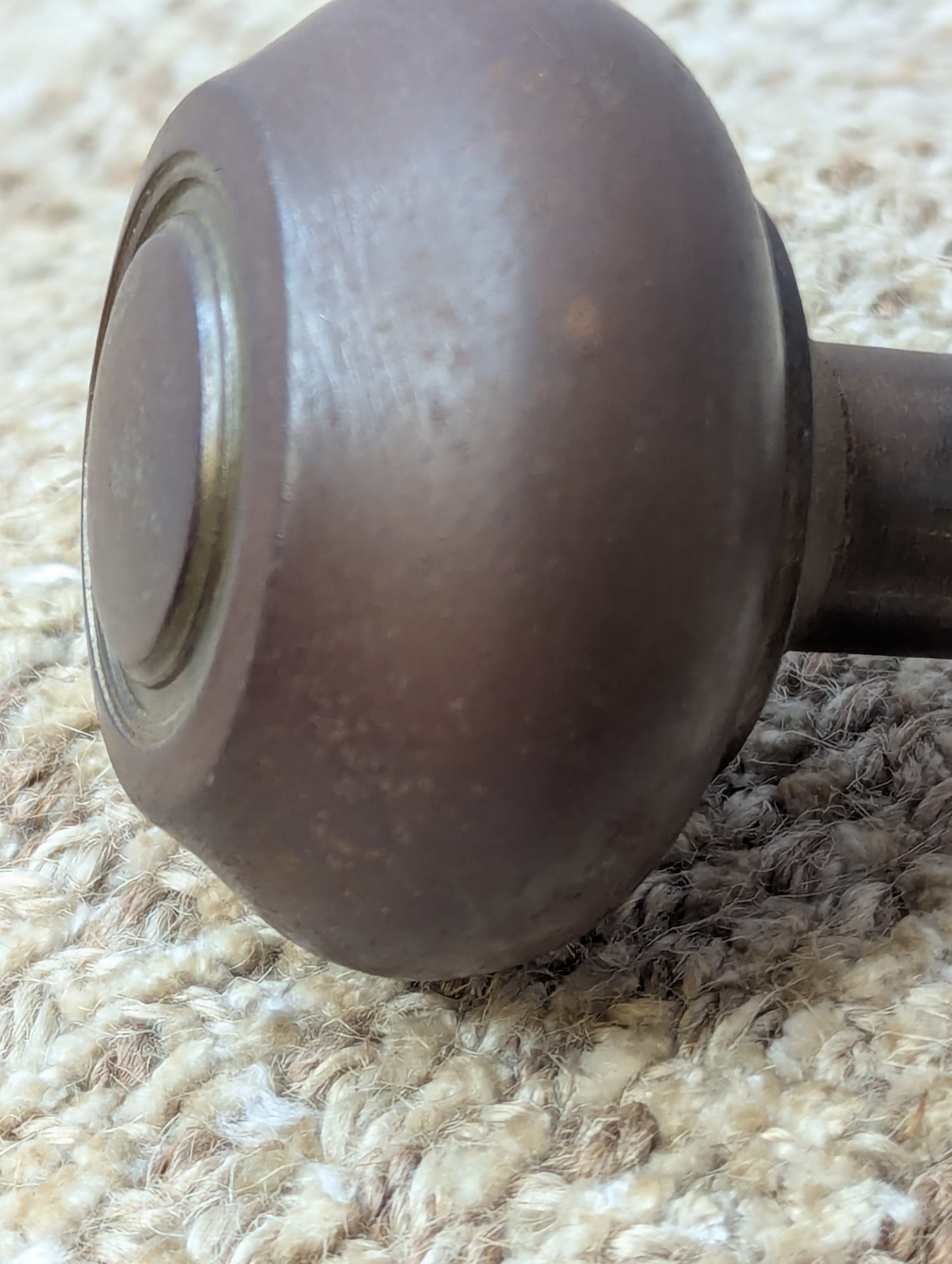 2 1/4" Antique Decorative Stamped Steel Door Knob Set