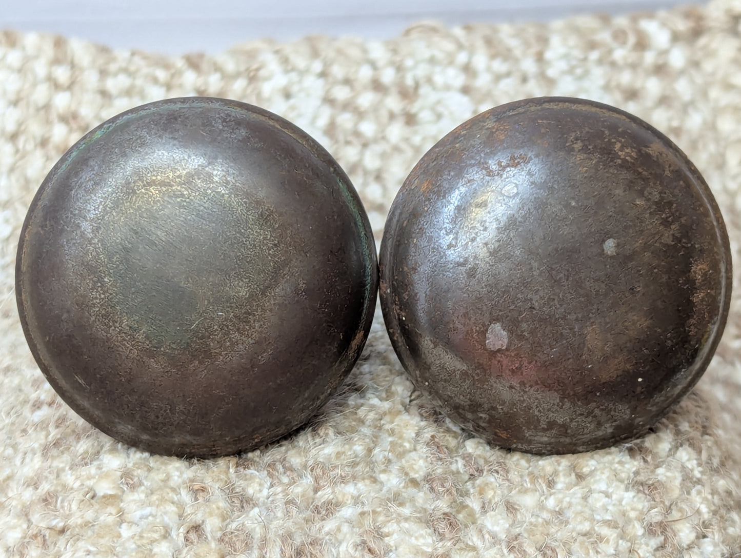 2 1/4" Antique Decorative Stamped Steel Door Knob Set