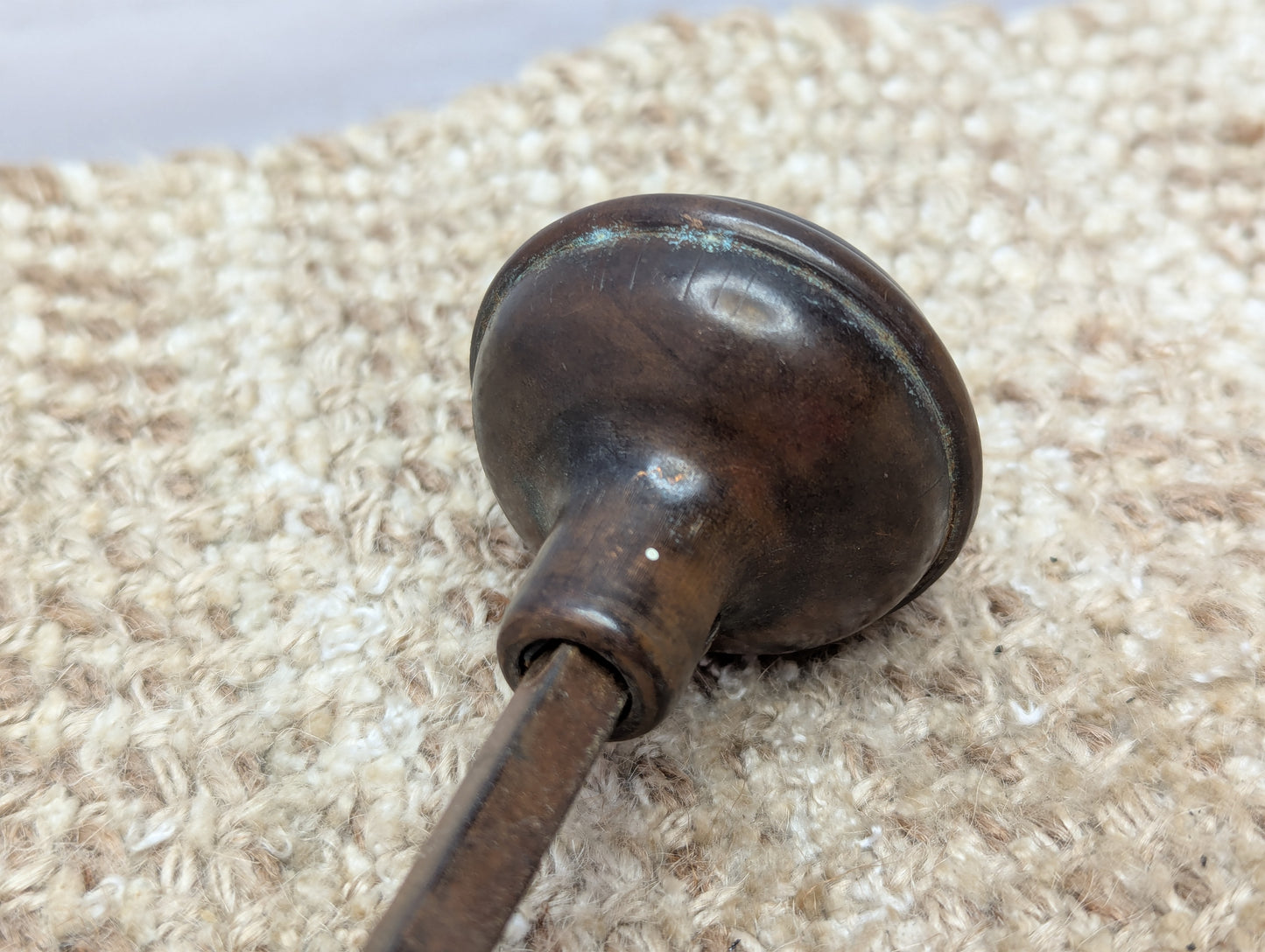 2" Antique Decorative Stamped Steel Door Knob Set