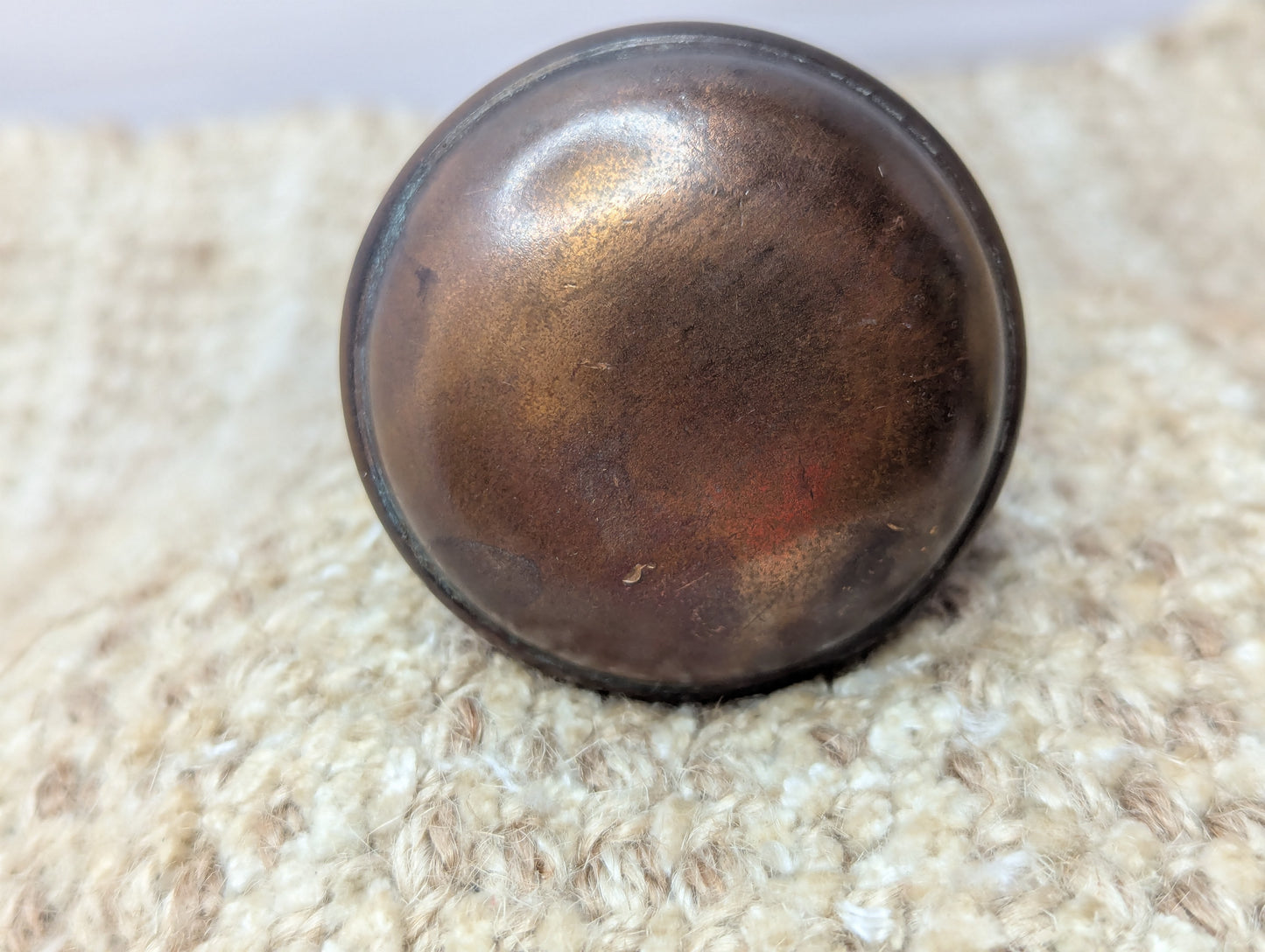 2" Antique Decorative Stamped Steel Door Knob Set