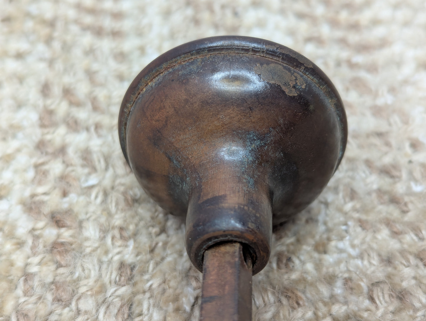 2" Antique Decorative Stamped Steel Door Knob Set