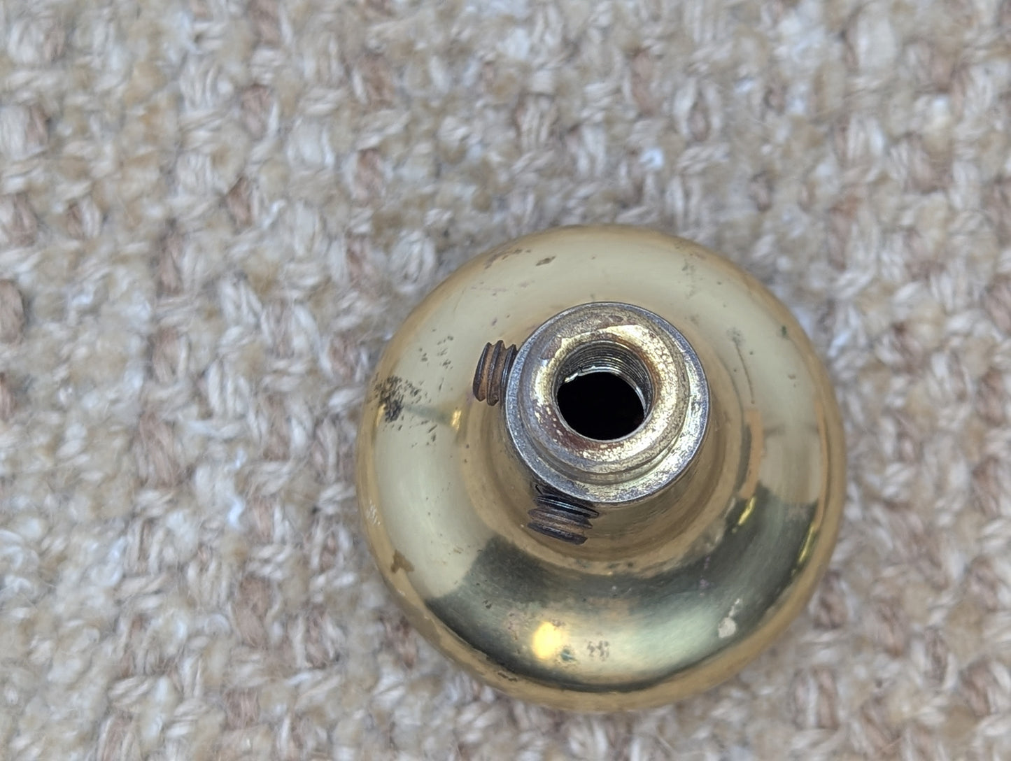 Antique Decorative Brass 2 1/8" Door Knobs & Rosettes