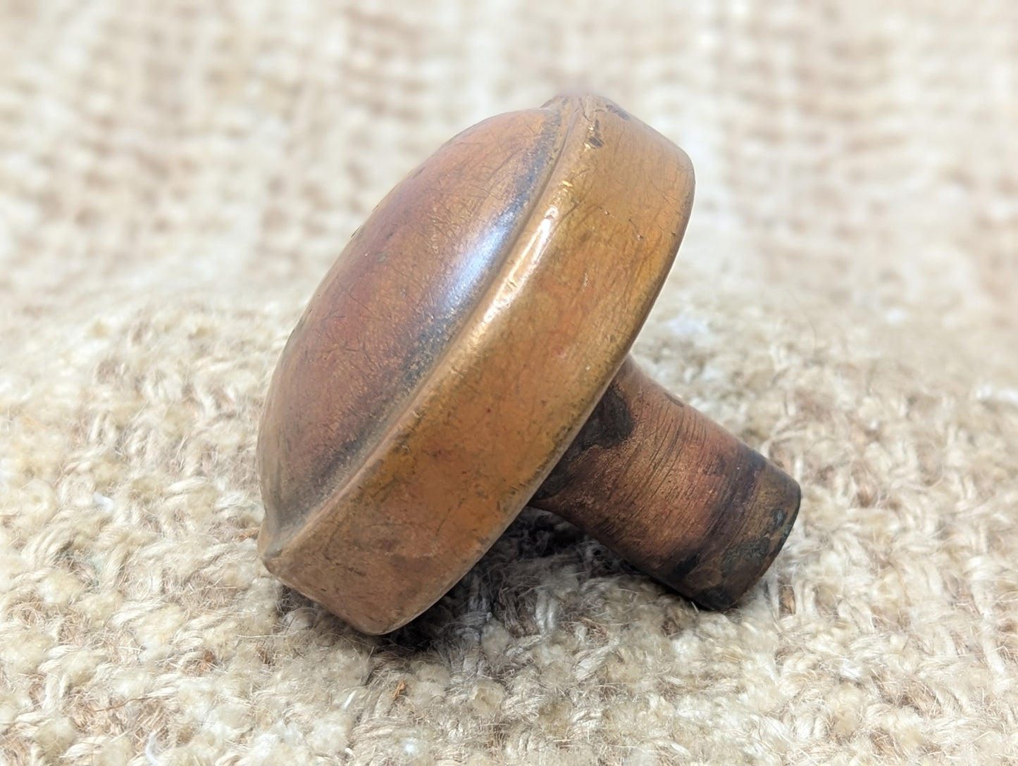 2 1/4" Antique Stamped Brass Or Bronze Door Knob Set Door Hardware