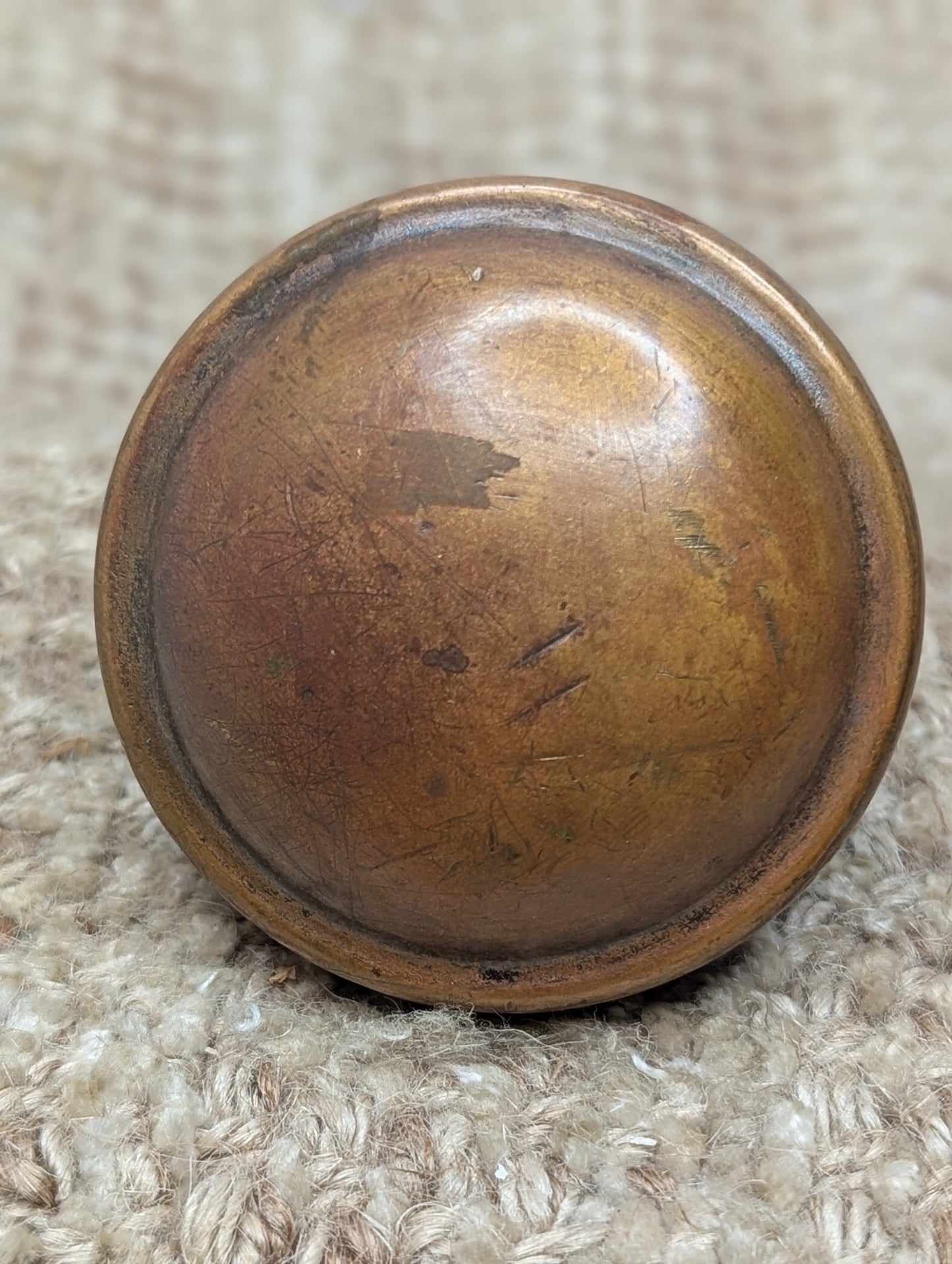 2 1/4" Antique Stamped Brass Or Bronze Door Knob Set Door Hardware