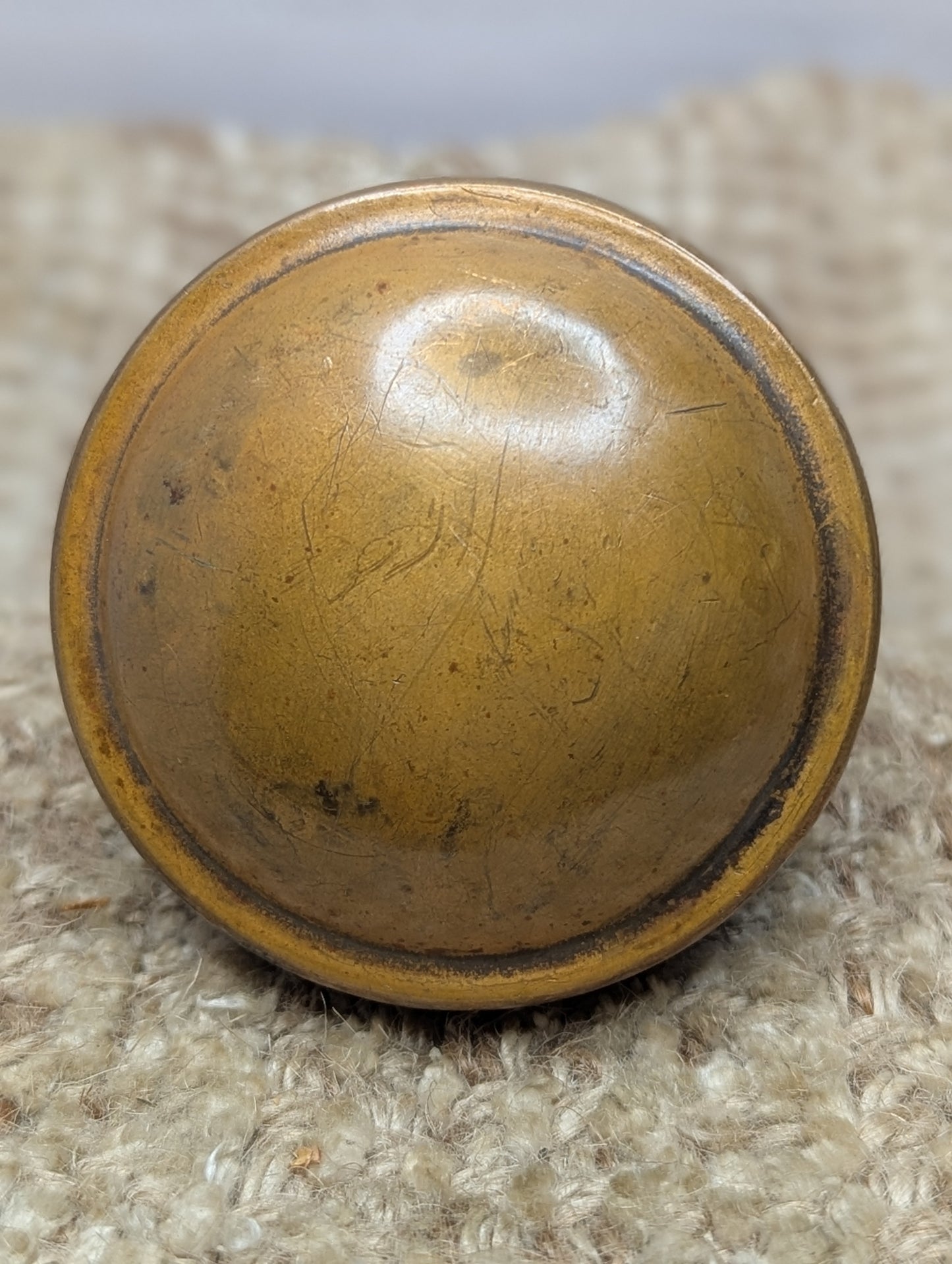 2 1/4" Antique Stamped Brass Or Bronze Door Knob Set Door Hardware
