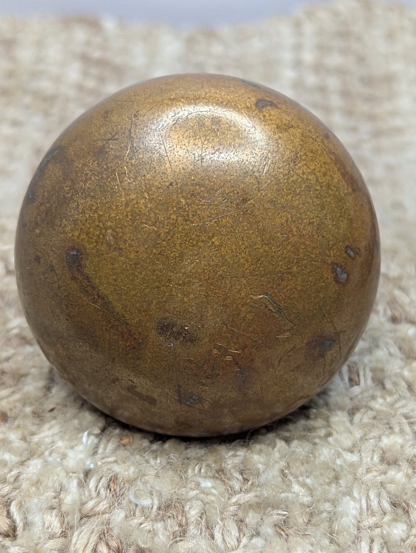 2 1/4" Antique Stamped Brass Or Bronze Door Knob Set Door Hardware