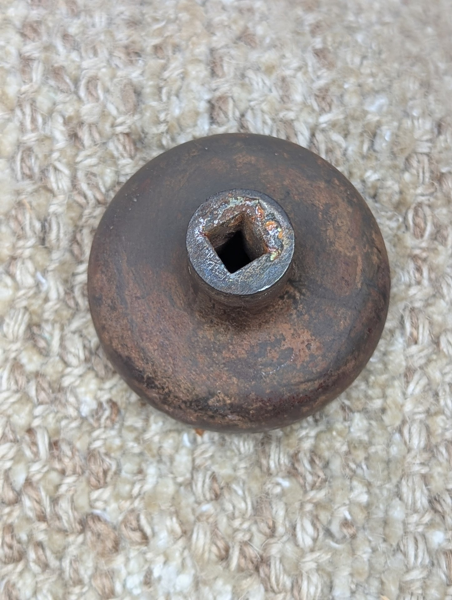 2 1/4" Antique Egg & Dart Steel Door Knob Set