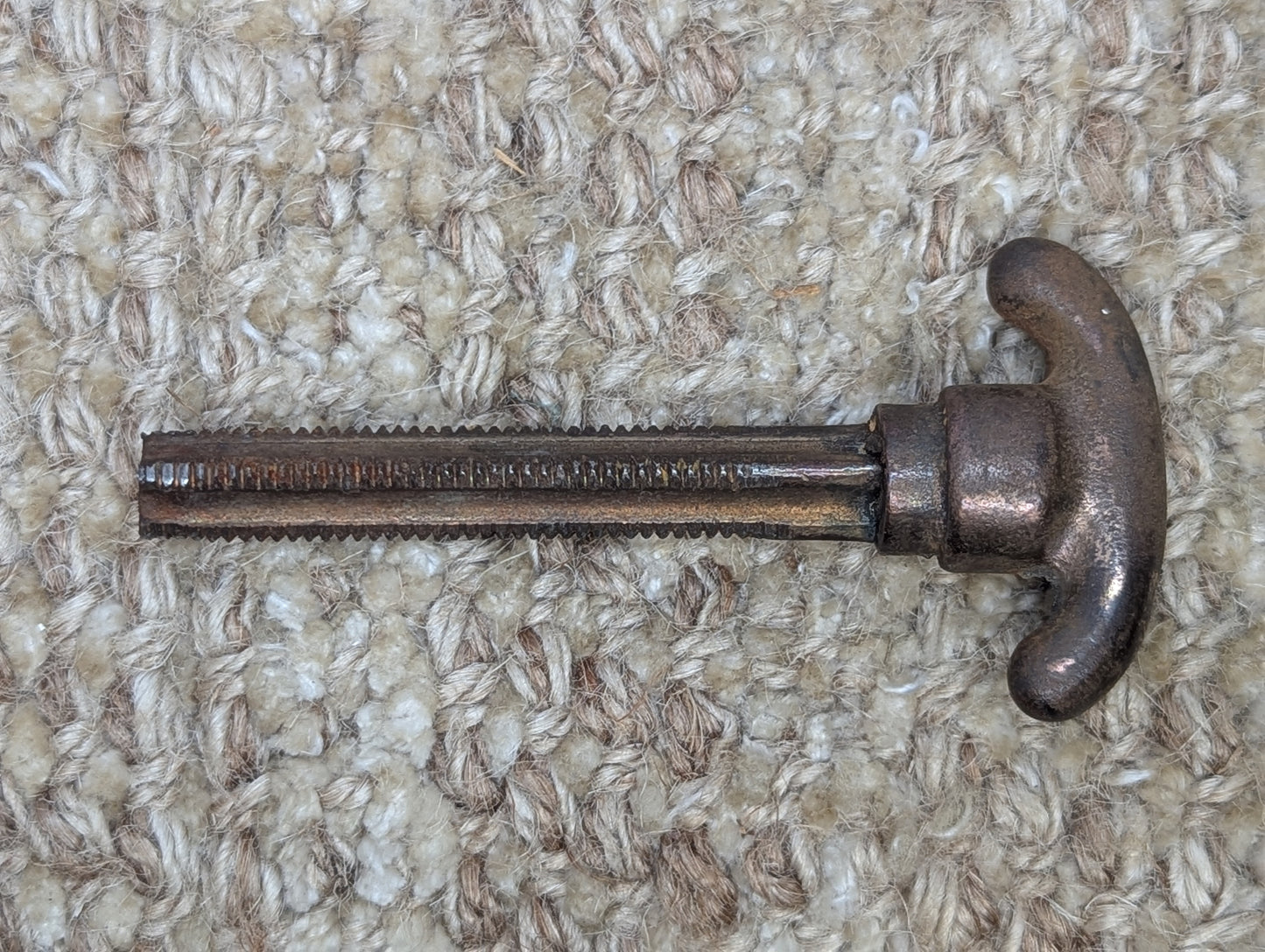 2" Antique Brass Door Knob With Thumb Turn