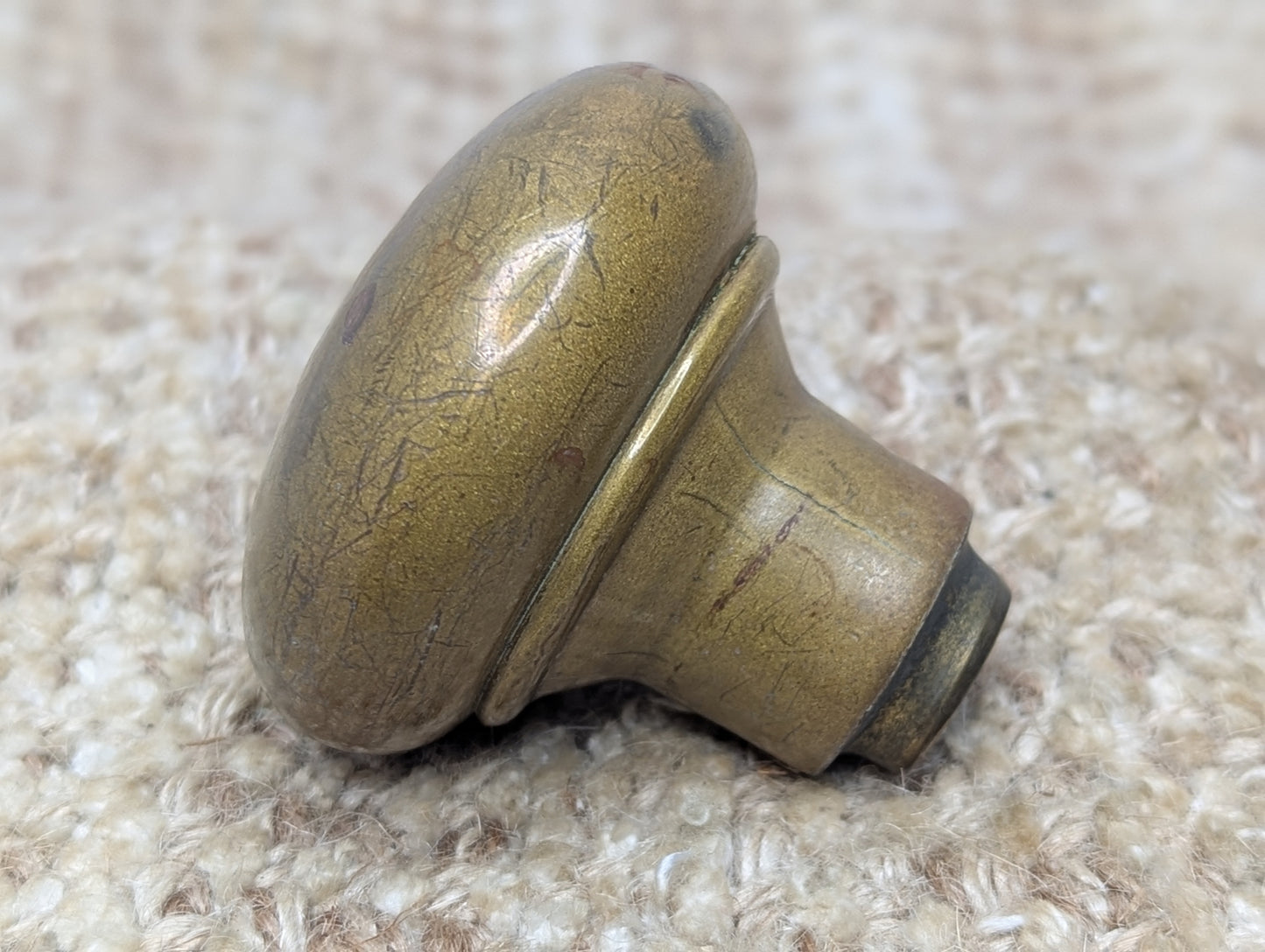 2" Antique Brass Door Knob With Thumb Turn