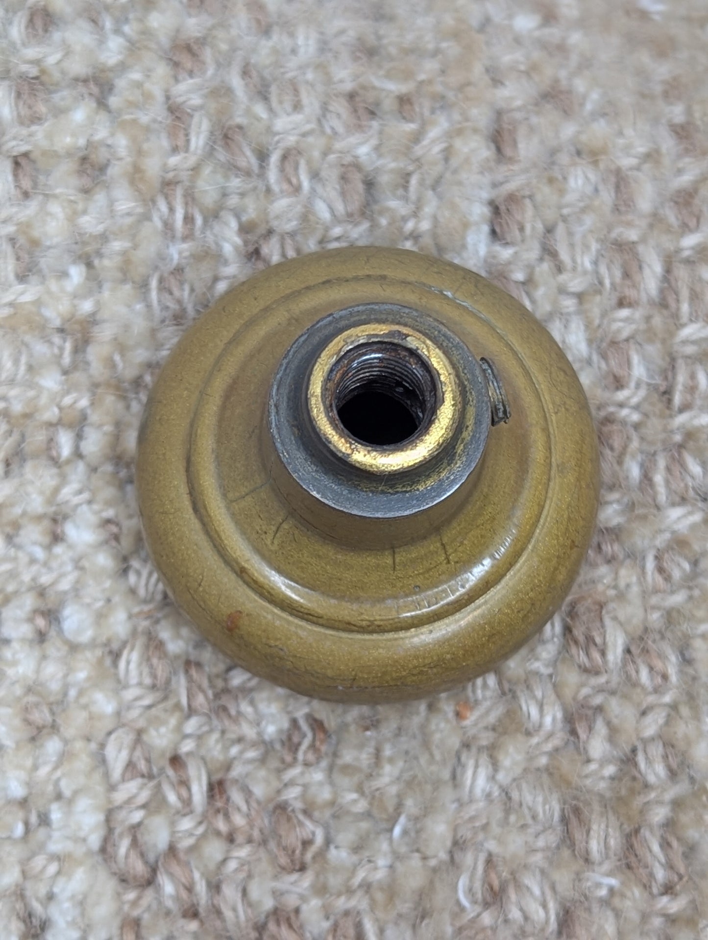 2" Antique Brass Door Knob With Thumb Turn