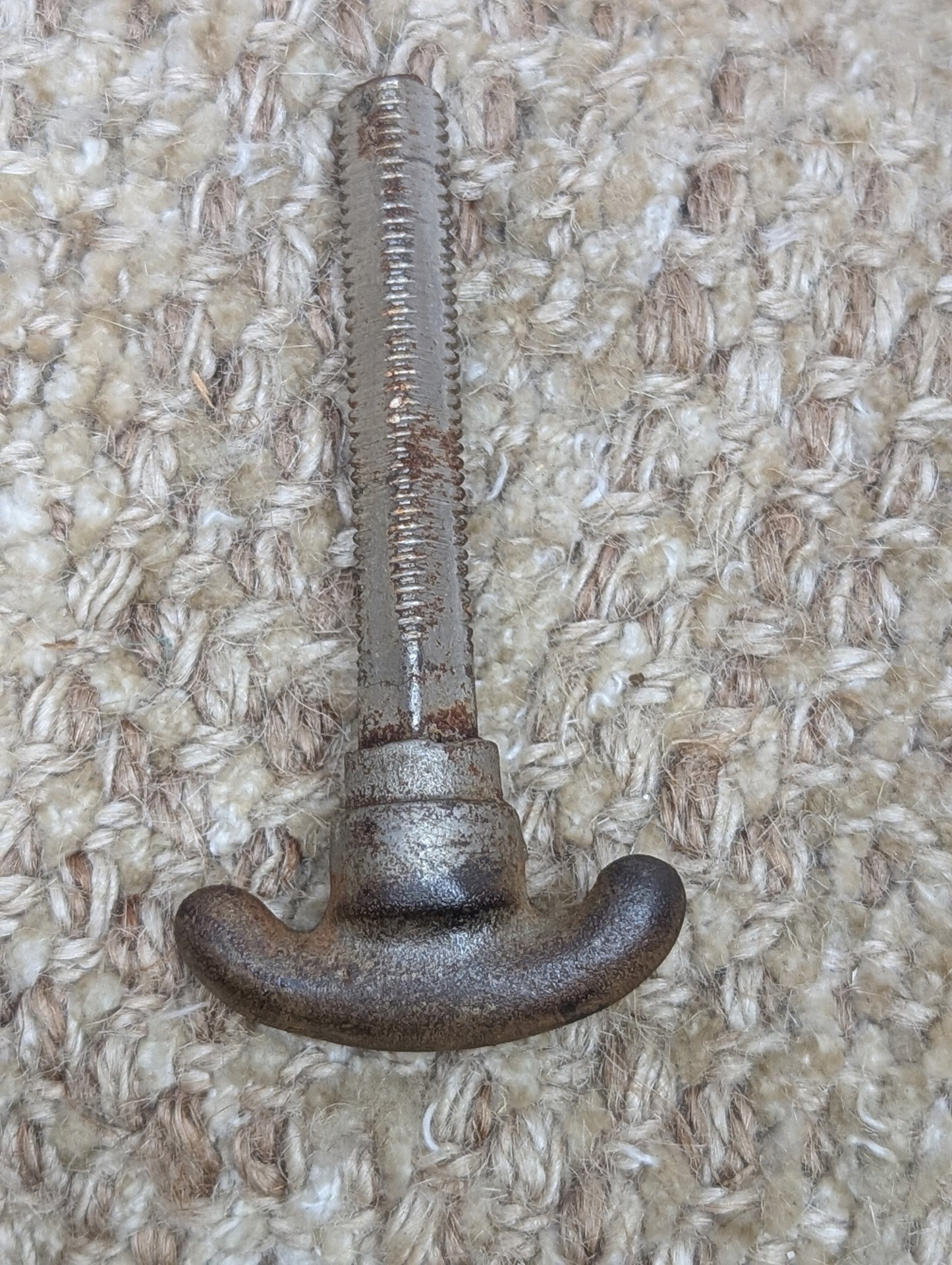 2" Antique Brass Door Knob With Thumb Turn