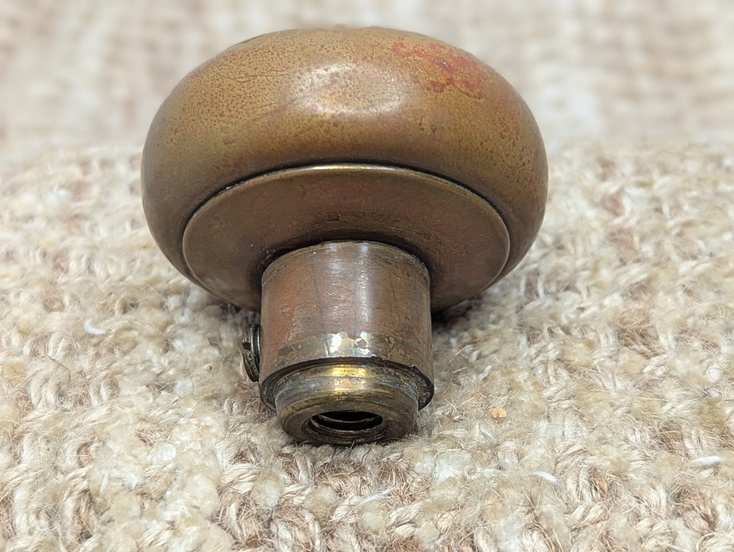 2" Antique Brass Door Knob With Thumb Turn
