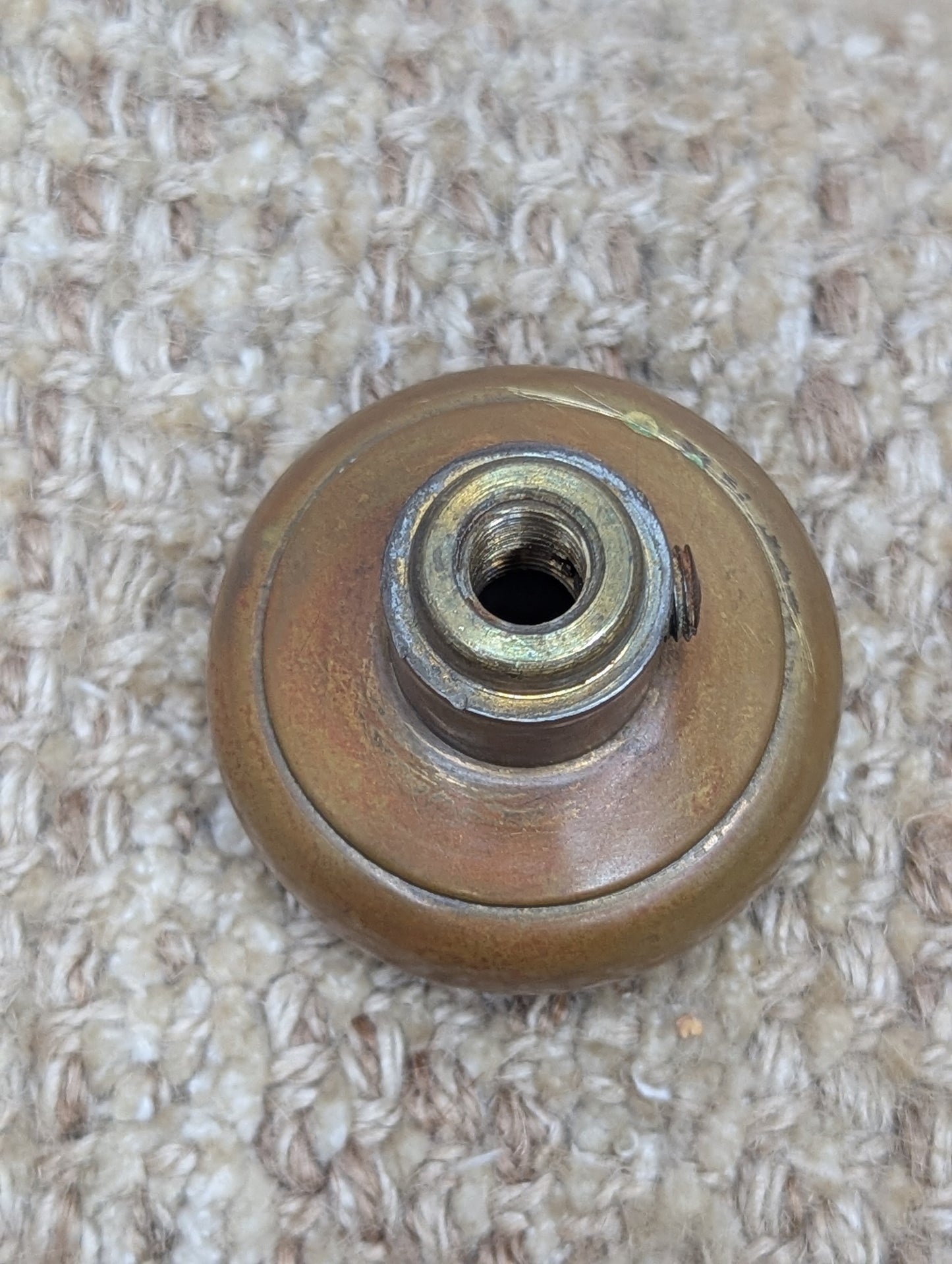 2" Antique Brass Door Knob With Thumb Turn