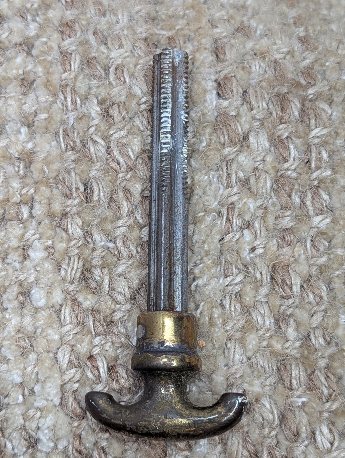 1 3/4" Antique Brass Door Knob With Thumb Turn
